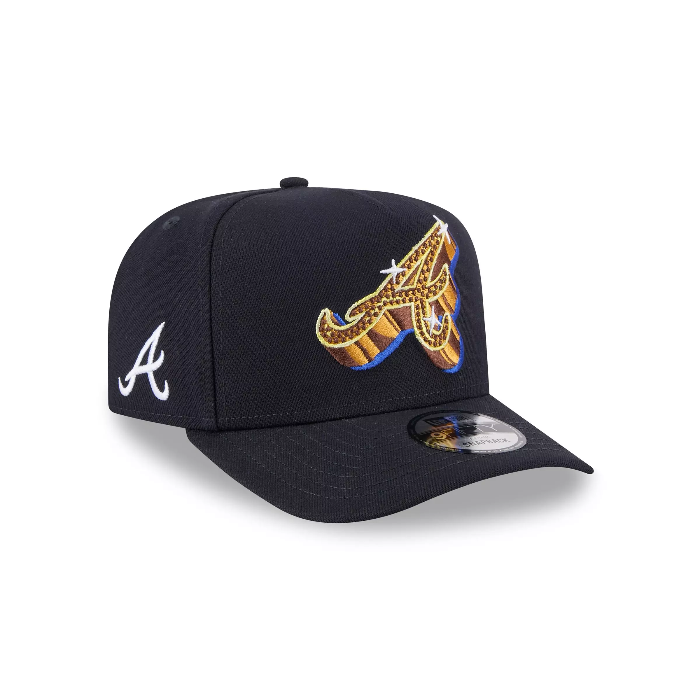 New Era Atlanta Braves 9FIFTY Emblem Snapback Hat-Blue - BLUE