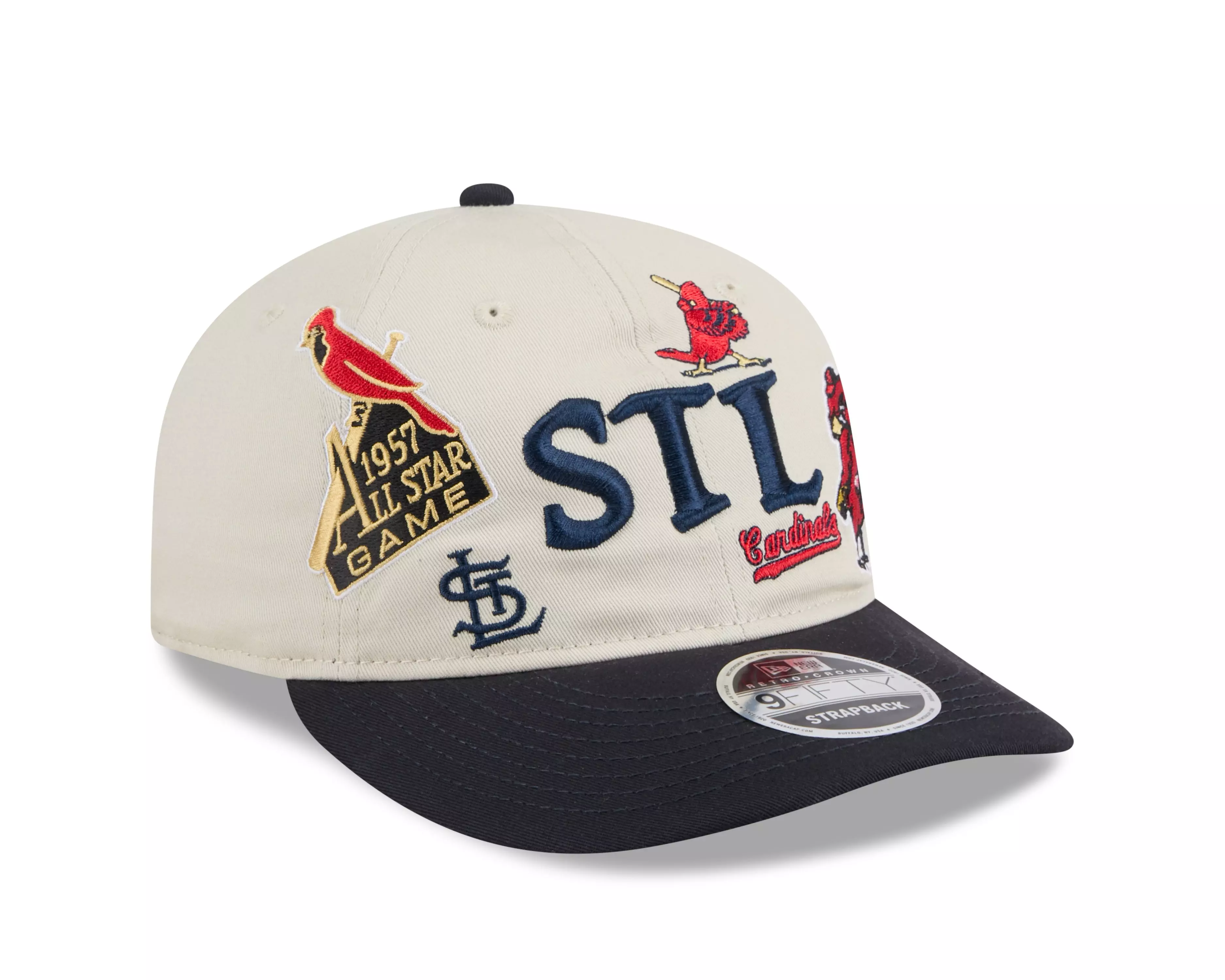 New Era St. Louis Cardinals 9FIFTY Scatter Snapback Hat-Navy - NAVY