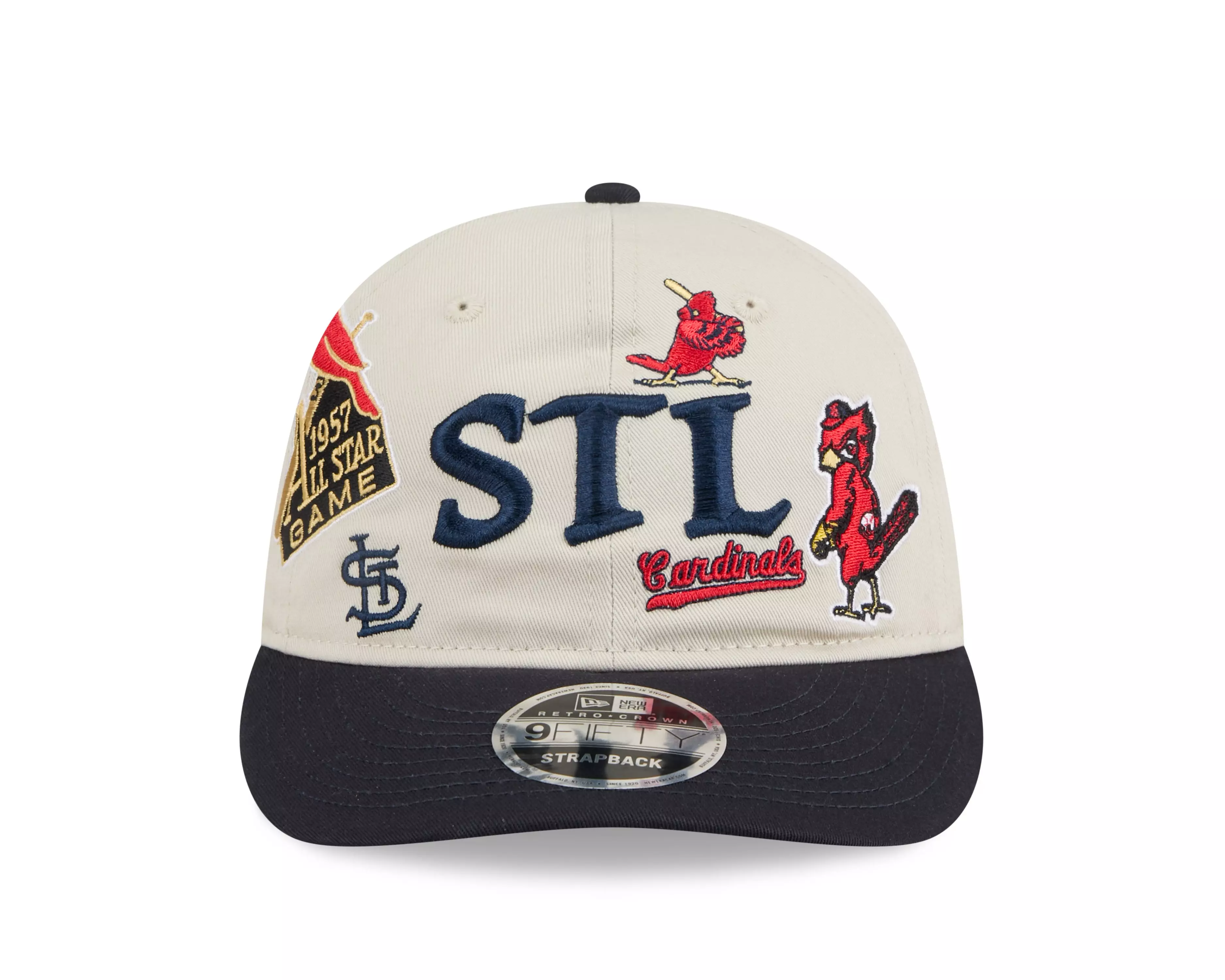 New Era St. Louis Cardinals 9FIFTY Scatter Snapback Hat-Navy - NAVY
