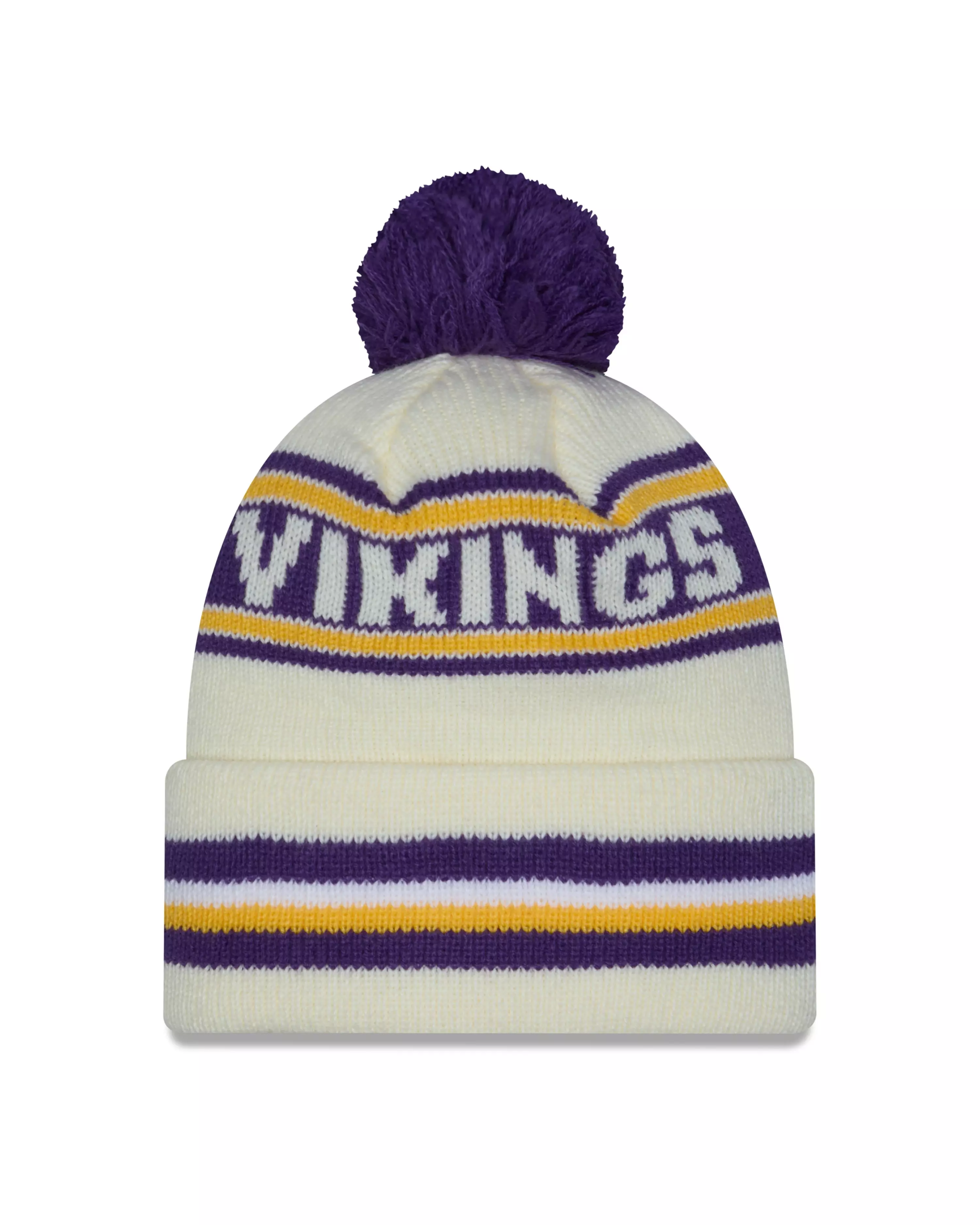 New Era Minnesota Vikings Classic Knit Beanie-Purple - PURPLE