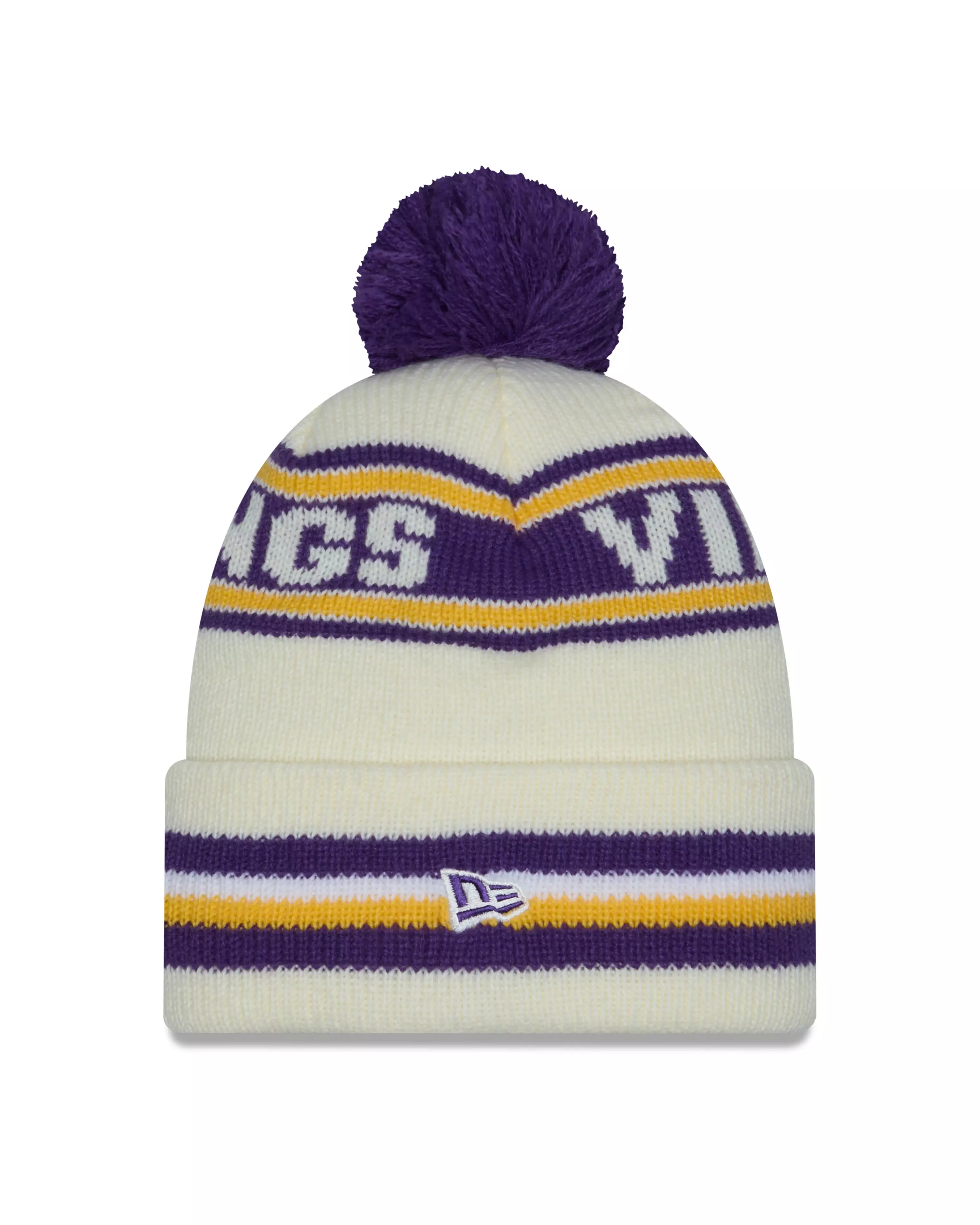 New Era Minnesota Vikings Classic Knit Beanie-Purple - PURPLE