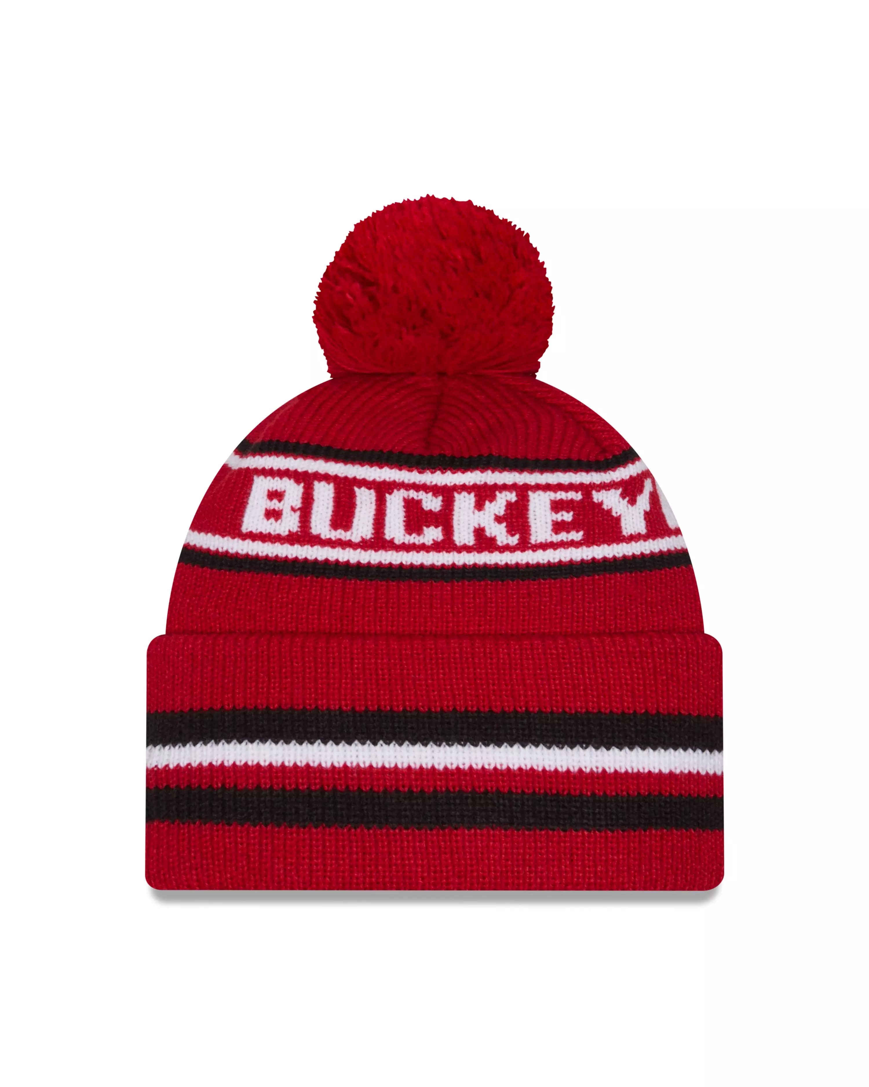 New Era Ohio State Buckeyes Classic Knit Beanie-Red - RED