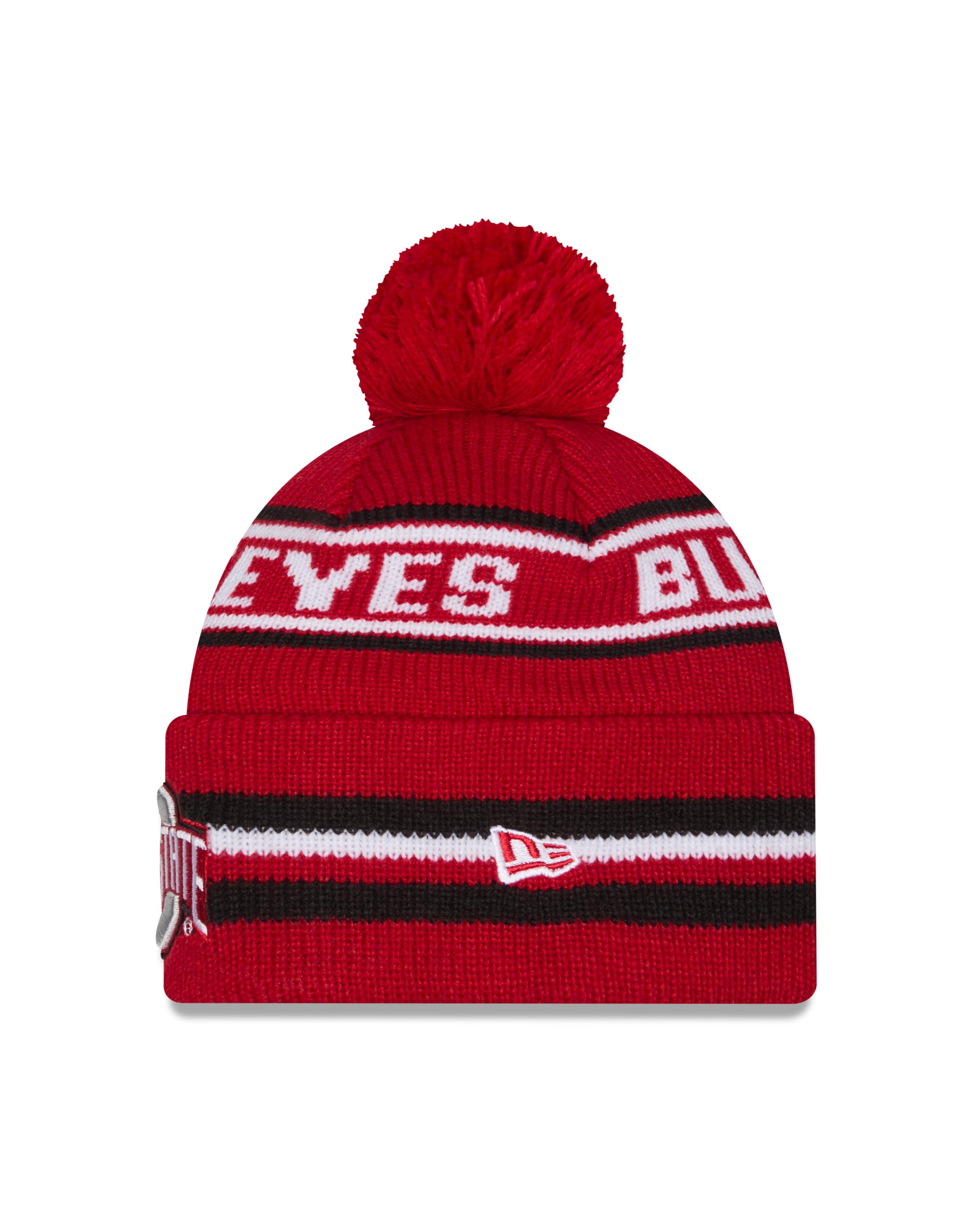 New Era Ohio State Buckeyes Classic Knit Beanie-Red