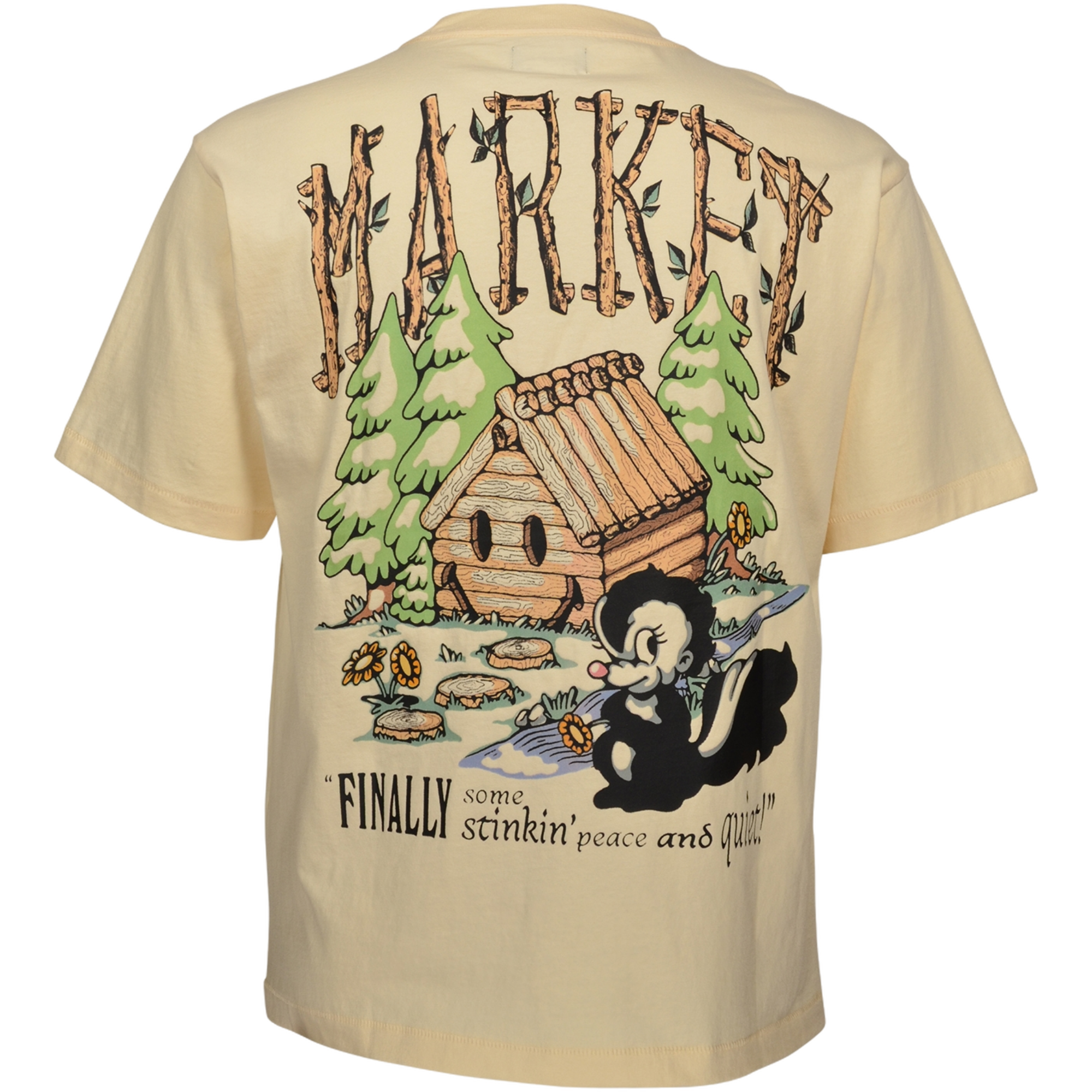 Market Men's Smiley Quiet Cabin Tee - CREAM Thumbnail View 2