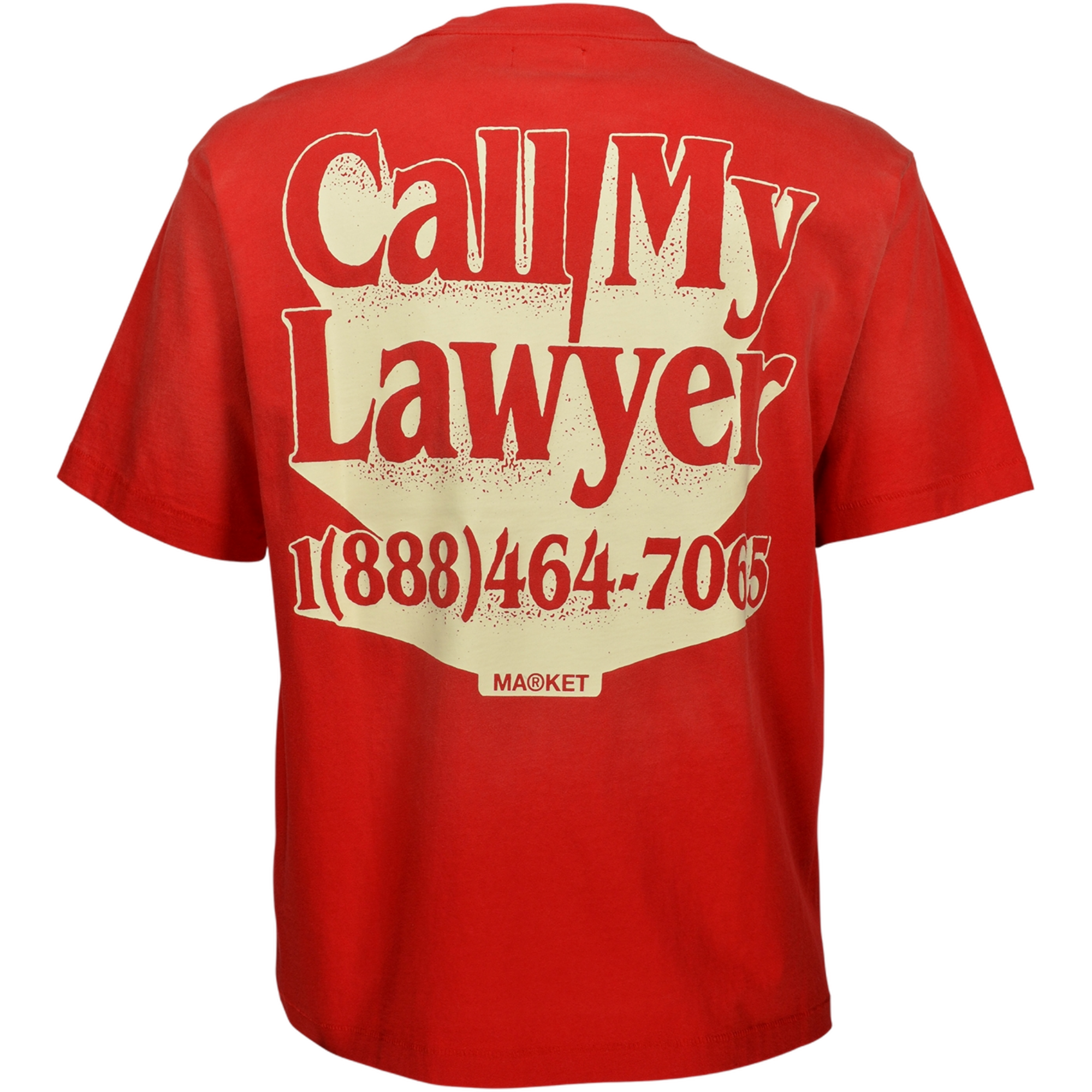 Market Men's Call My Lawyer 3D Tee - RED Thumbnail View 2