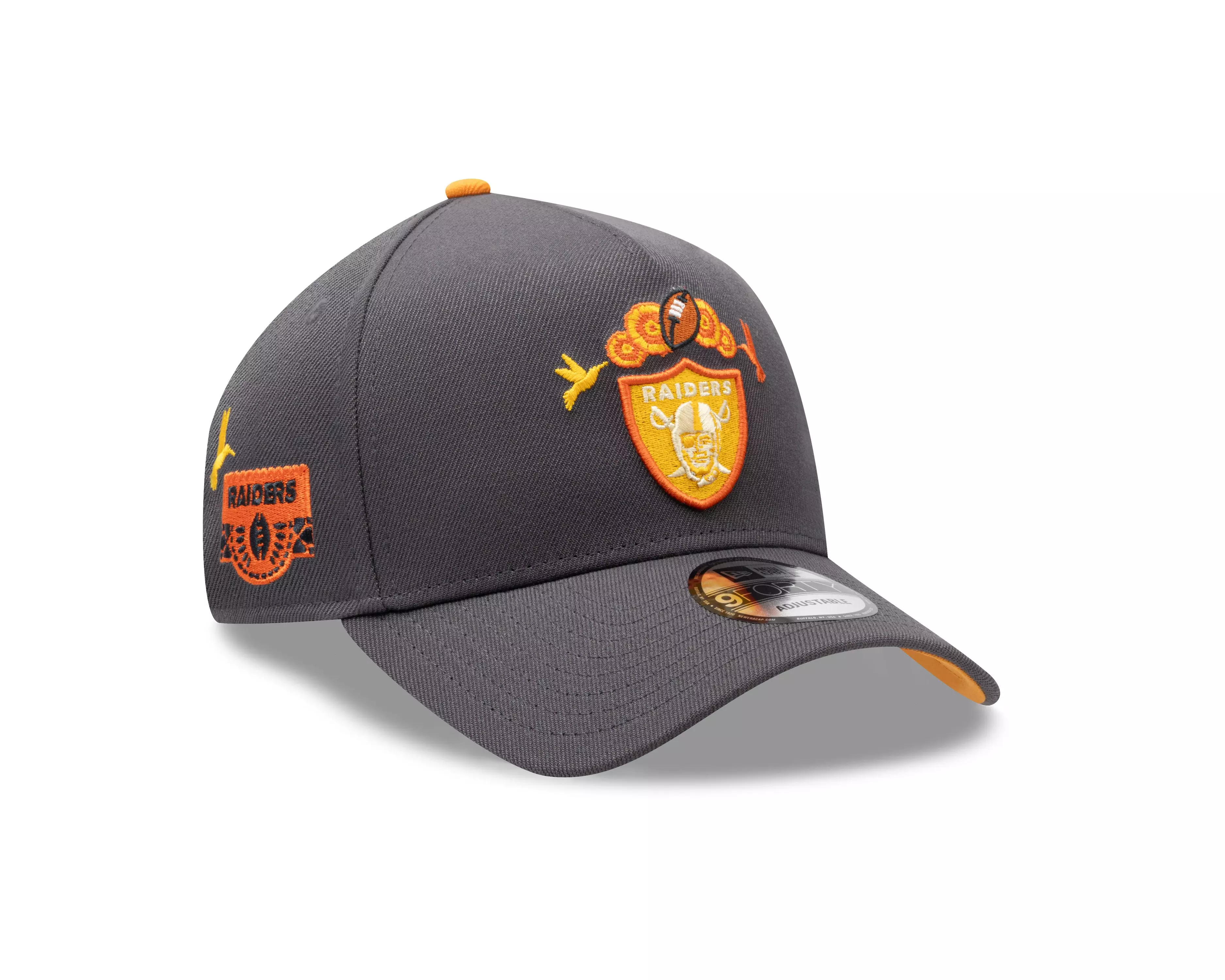 New Era Las Vegas Raiders 9FORTY Dia De Los Muertos Snapback Hat-Grey - GREY