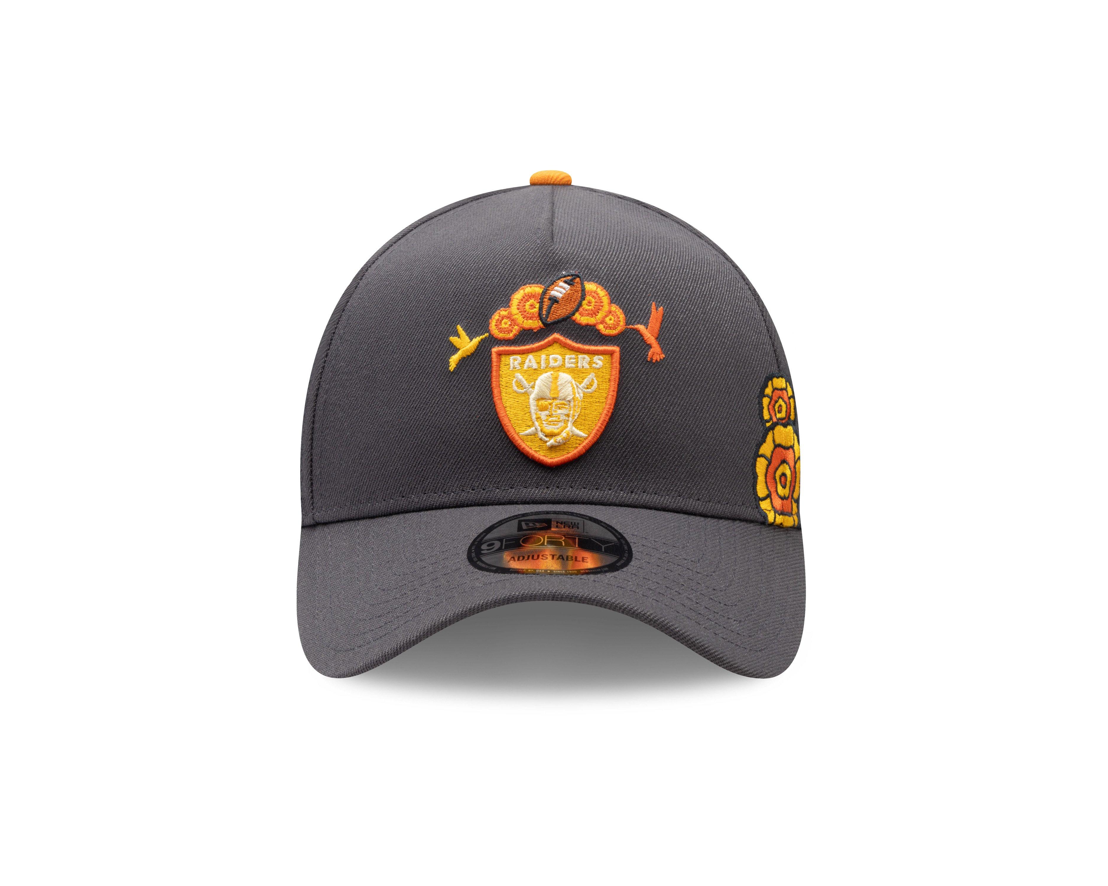 New Era Las Vegas Raiders 9FORTY Dia De Los Muertos Snapback Hat-Grey