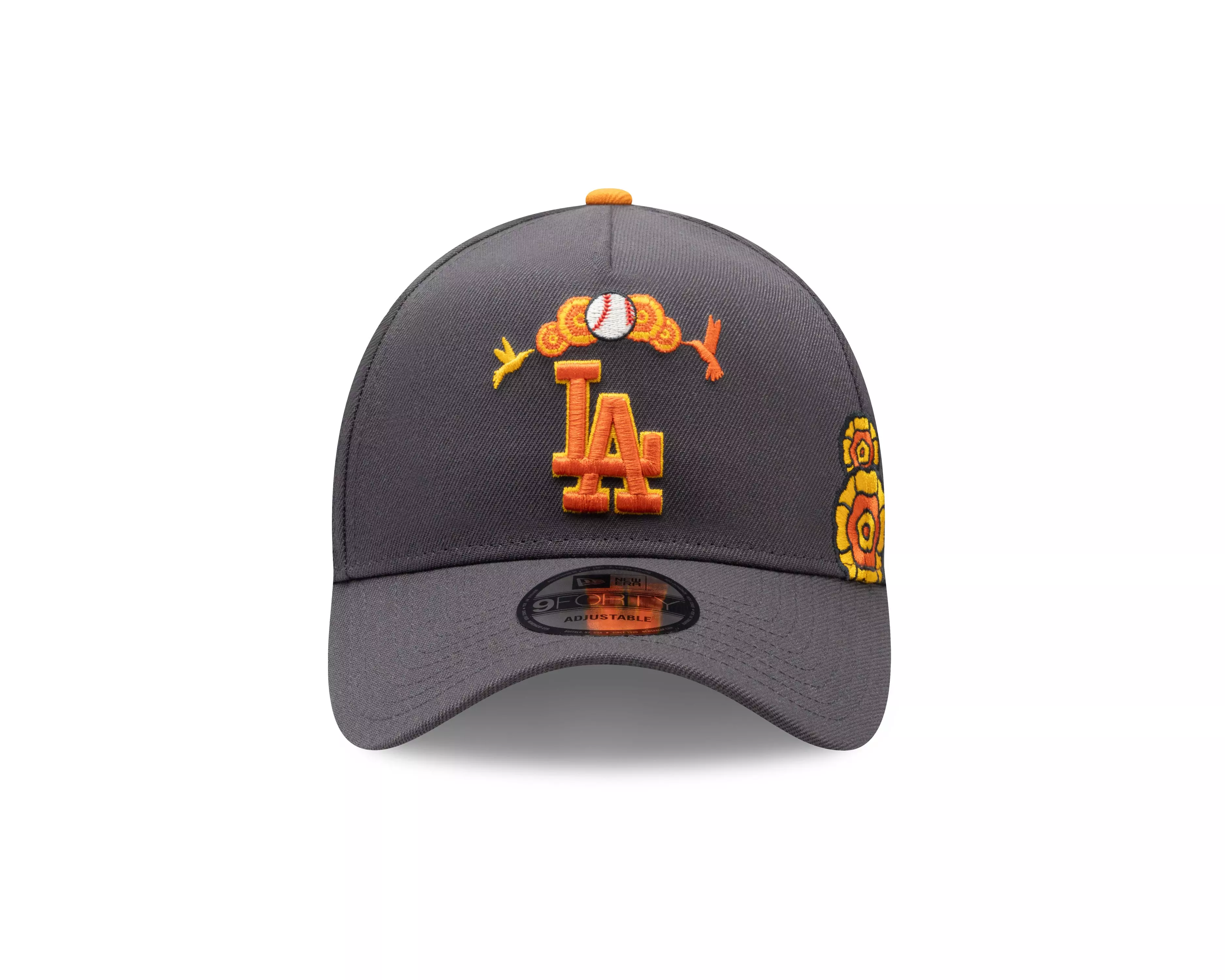 New Era Los Angeles Dodgers 9FORTY Dia De Los Muertos Snapback Hat-Grey - GREY