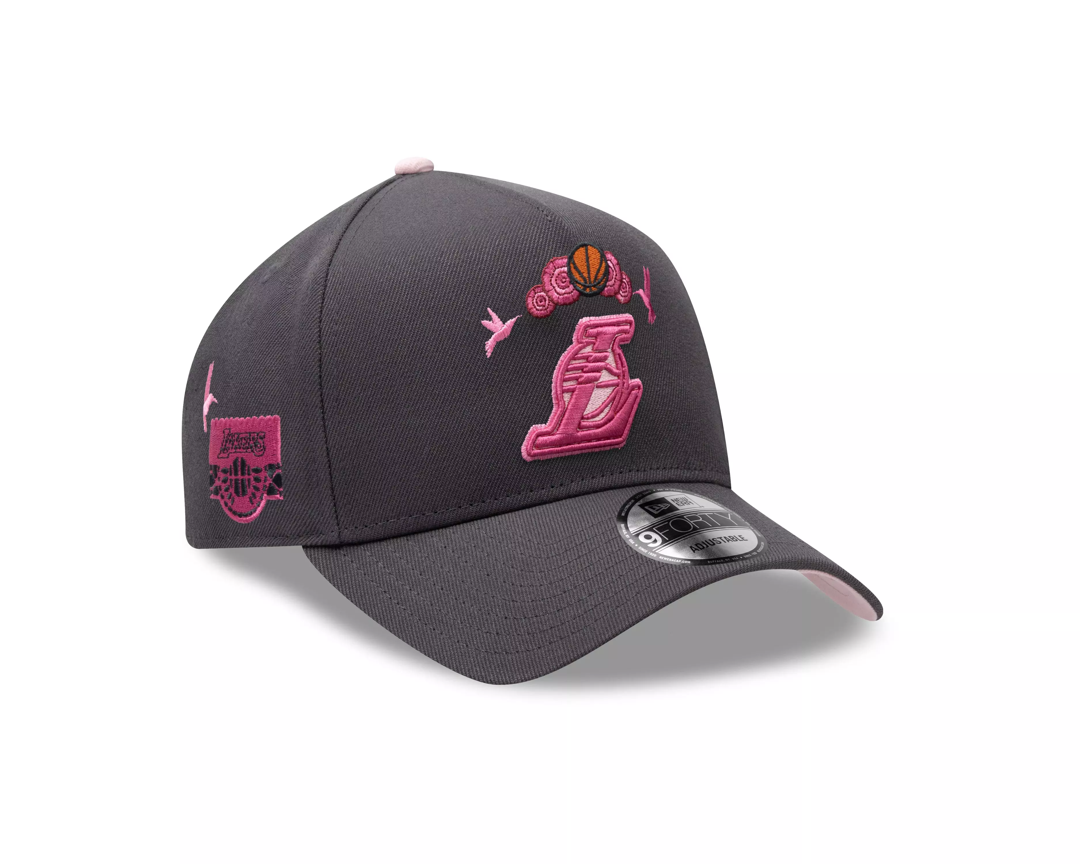 New Era Los Angeles Lakers 9FORTY Dia De Los Muertos Snapback Hat-Grey - GREY