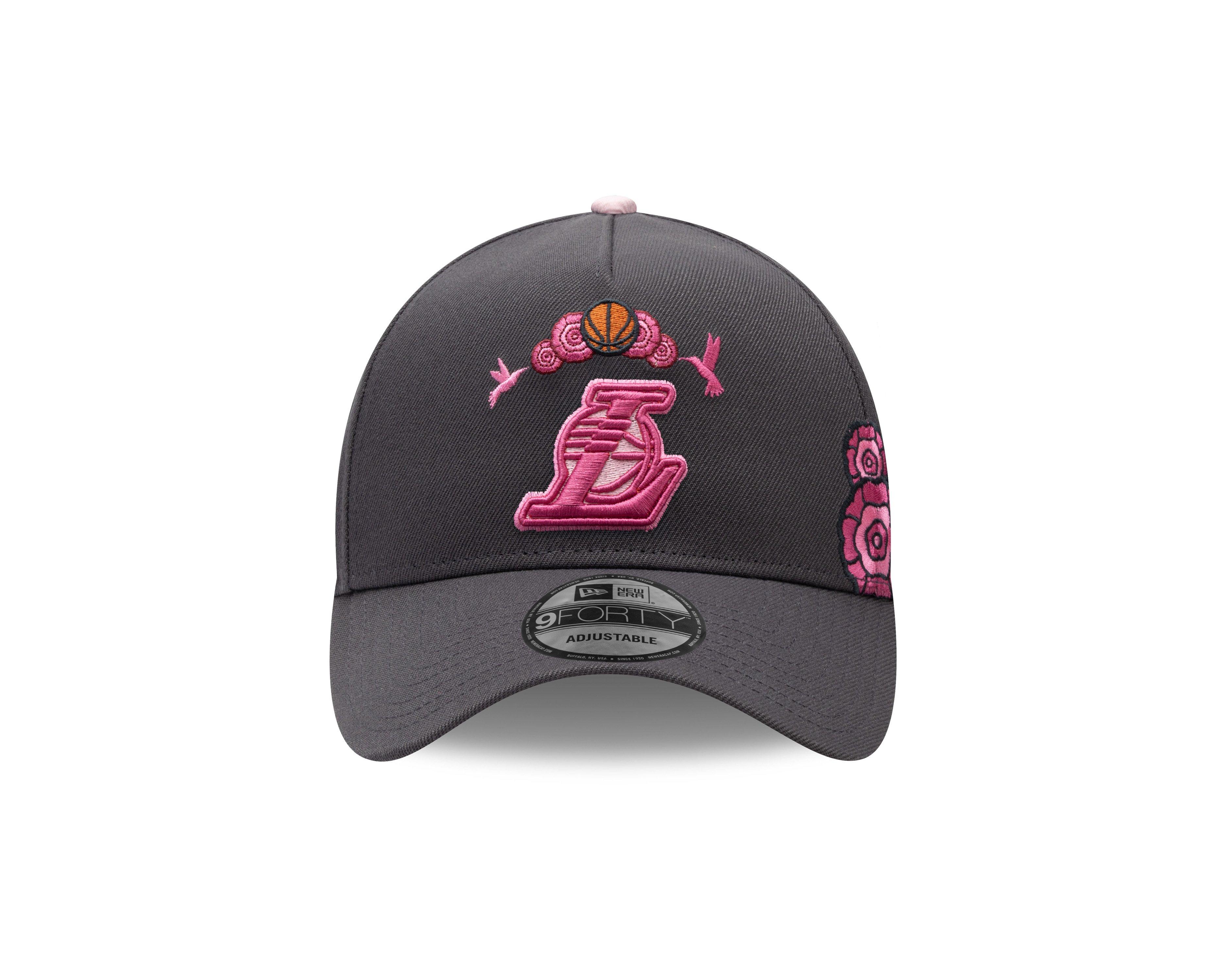 New Era Los Angeles Lakers 9FORTY Dia De Los Muertos Snapback Hat-Grey