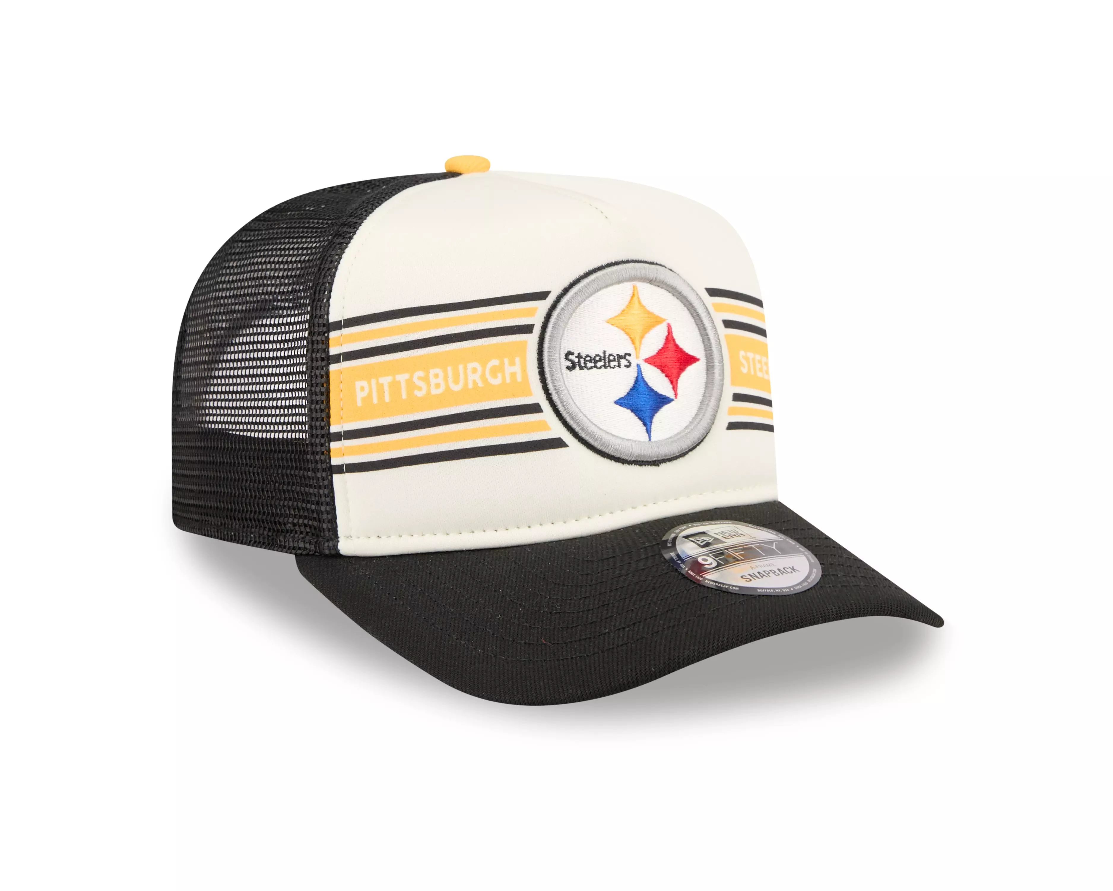 New Era Pittsburgh Steelers 9FIFTY Banner Snapback Hat-Black - BLACK