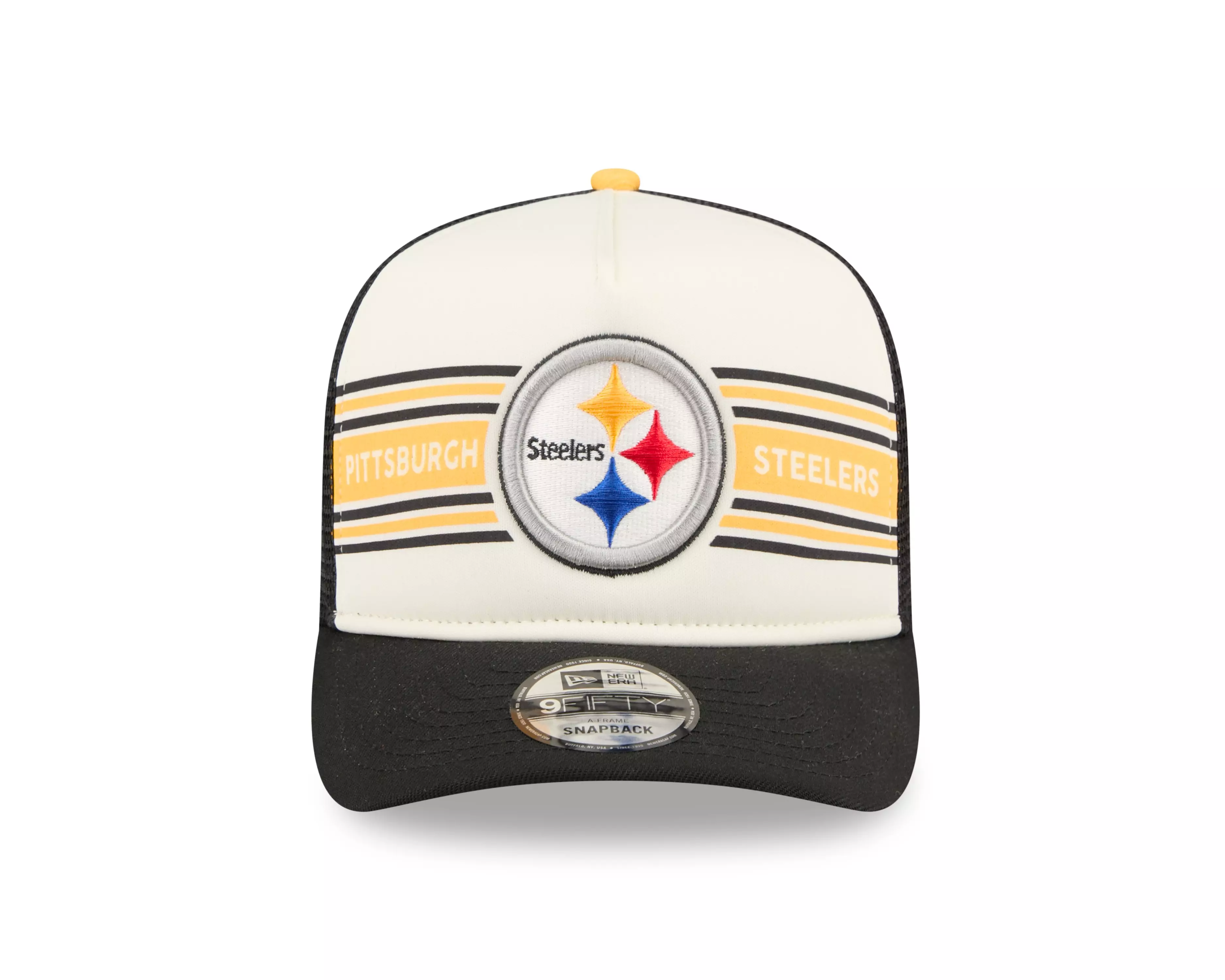 New Era Pittsburgh Steelers 9FIFTY Banner Snapback Hat-Black - BLACK