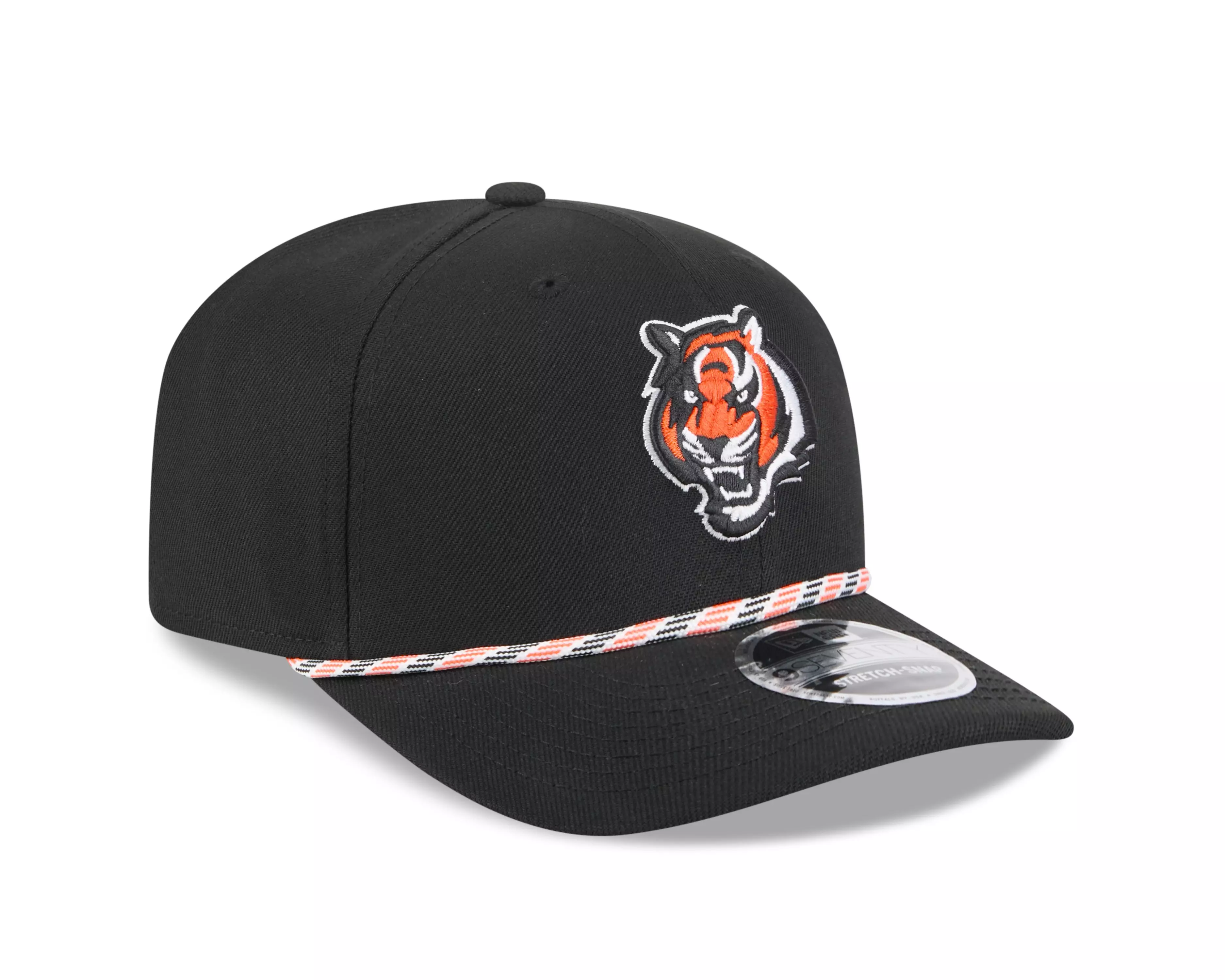 New Era Cincinnati Bengals 9SEVENTY Rope Stretch Snapback Hat-Black - BLACK