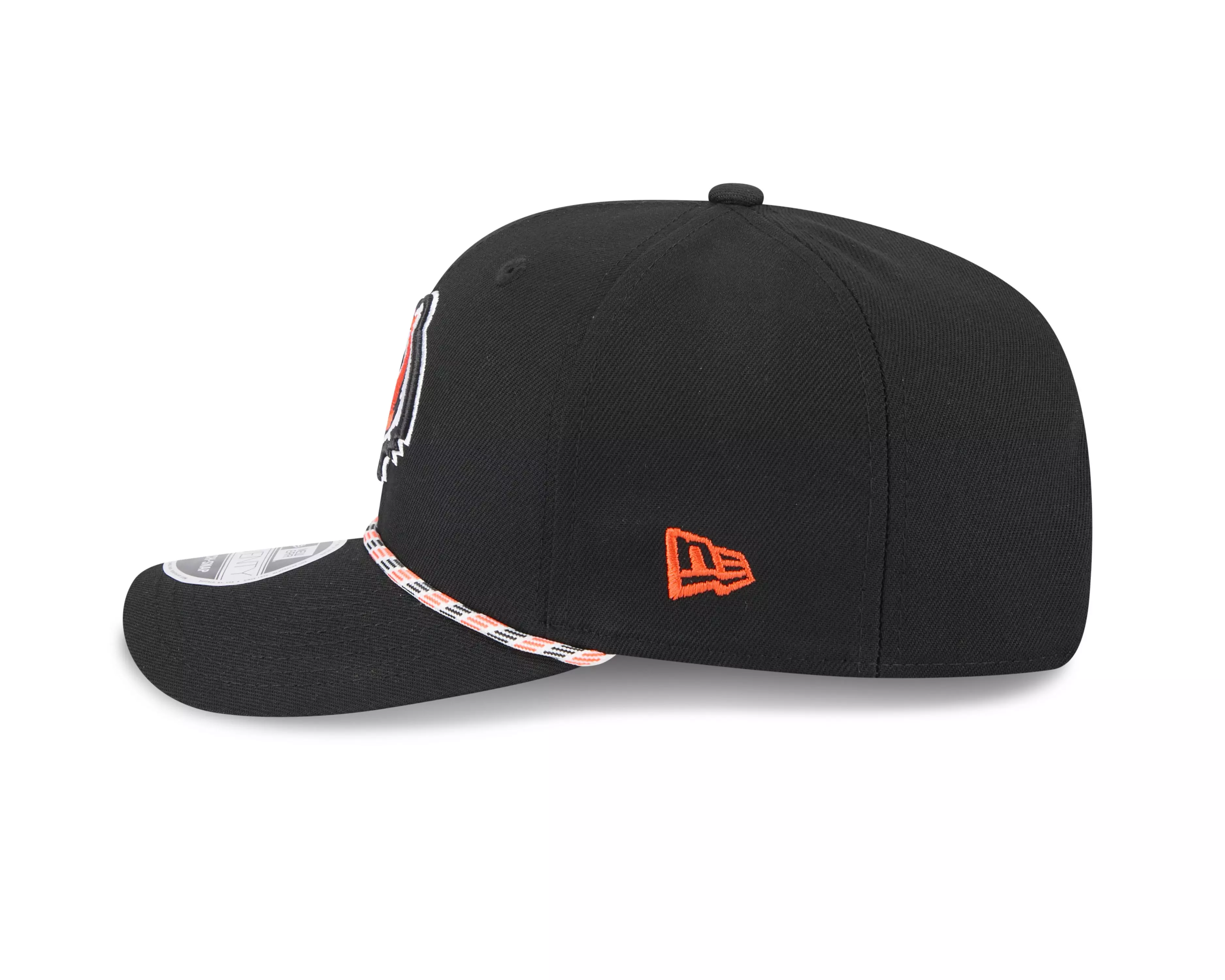 New Era Cincinnati Bengals 9SEVENTY Rope Stretch Snapback Hat-Black - BLACK