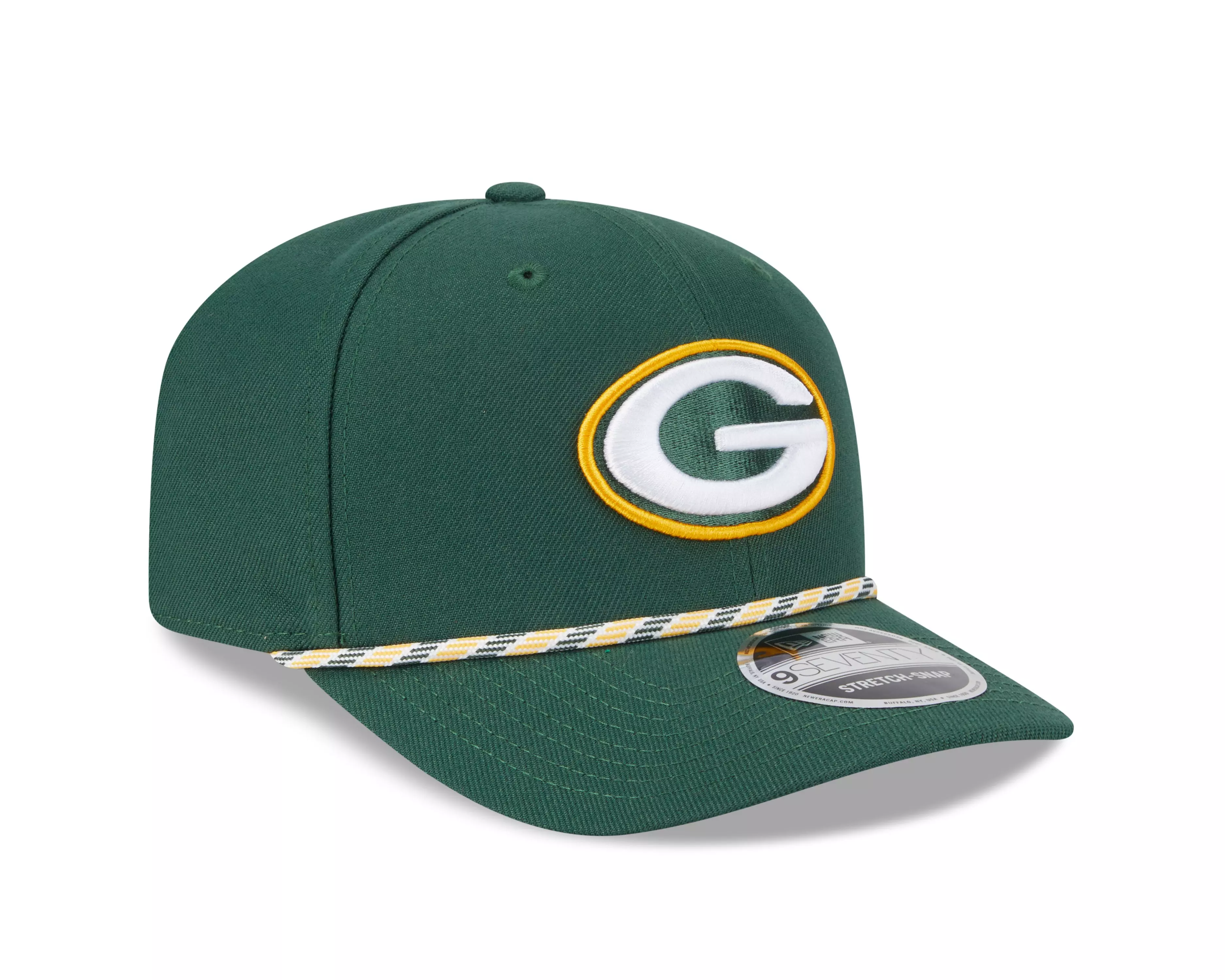 New Era Green Bay Packers 9SEVENTY Rope Stretch Snapback Hat-Green - GREEN