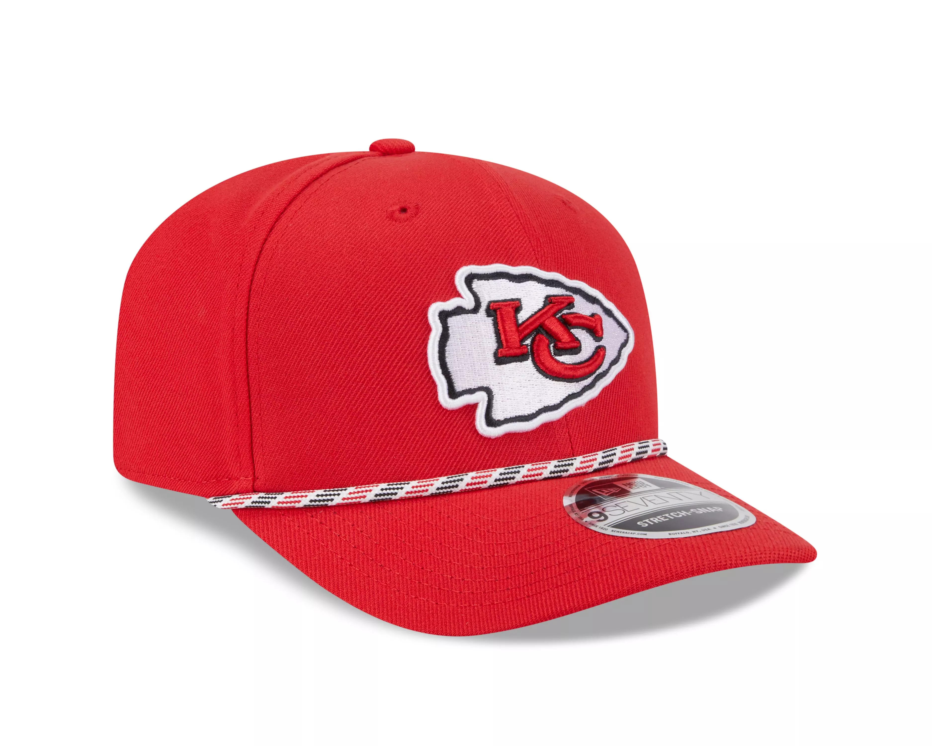 New Era Kansas City Chiefs 9SEVENTY Rope Stretch Snapback Hat-Red - RED