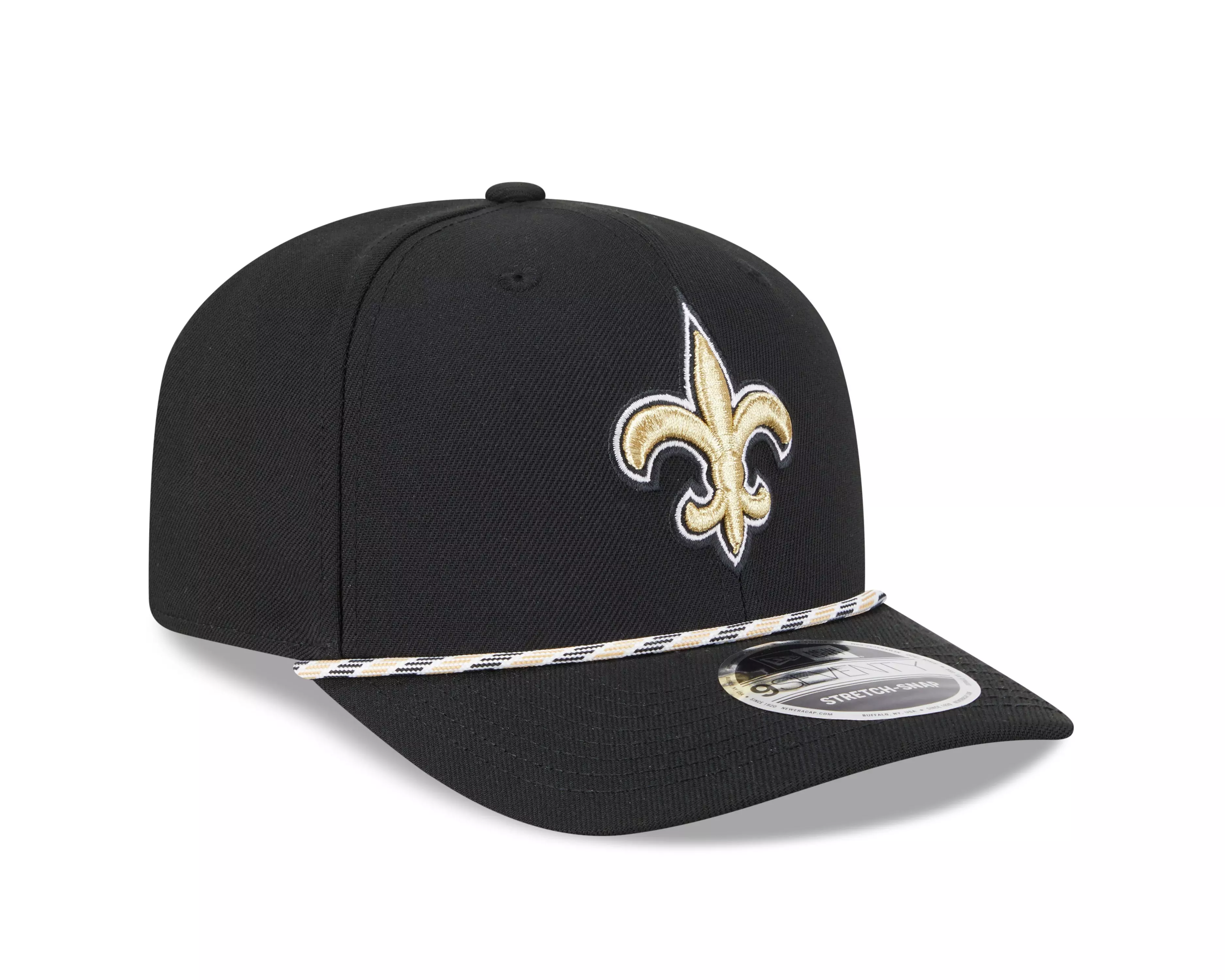 New Era New Orleans Saints 9SEVENTY Rope Stretch Snapback Hat-Black - BLACK