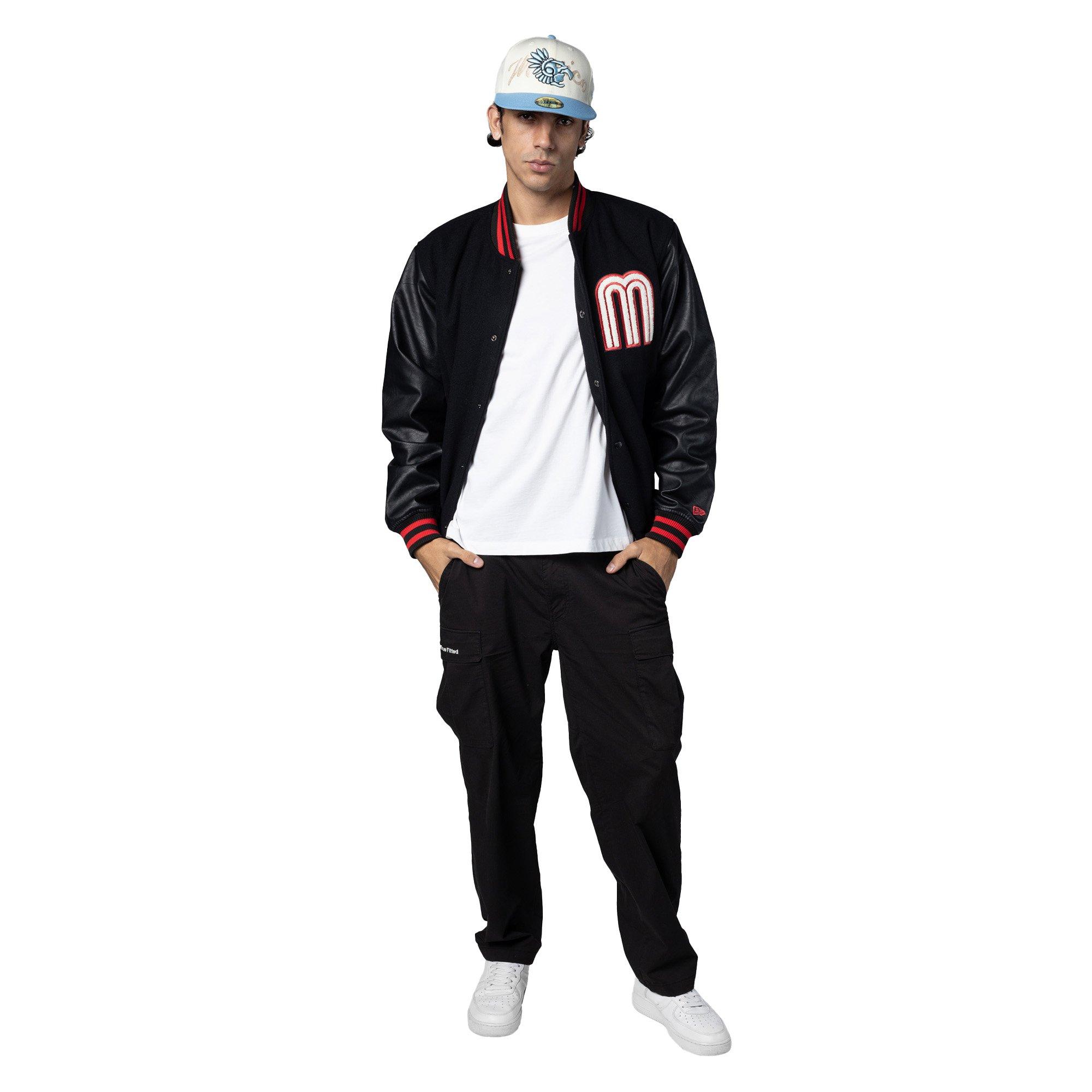New Era Mexico Bomber Jacket-Black - BLACK Thumbnail View 4