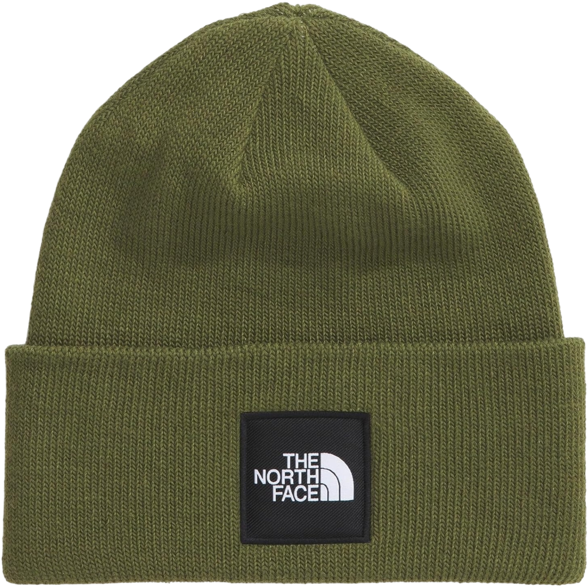 The North Face Logo Box Cuffed Beanie - Woodland Green - GREEN Thumbnail View 1