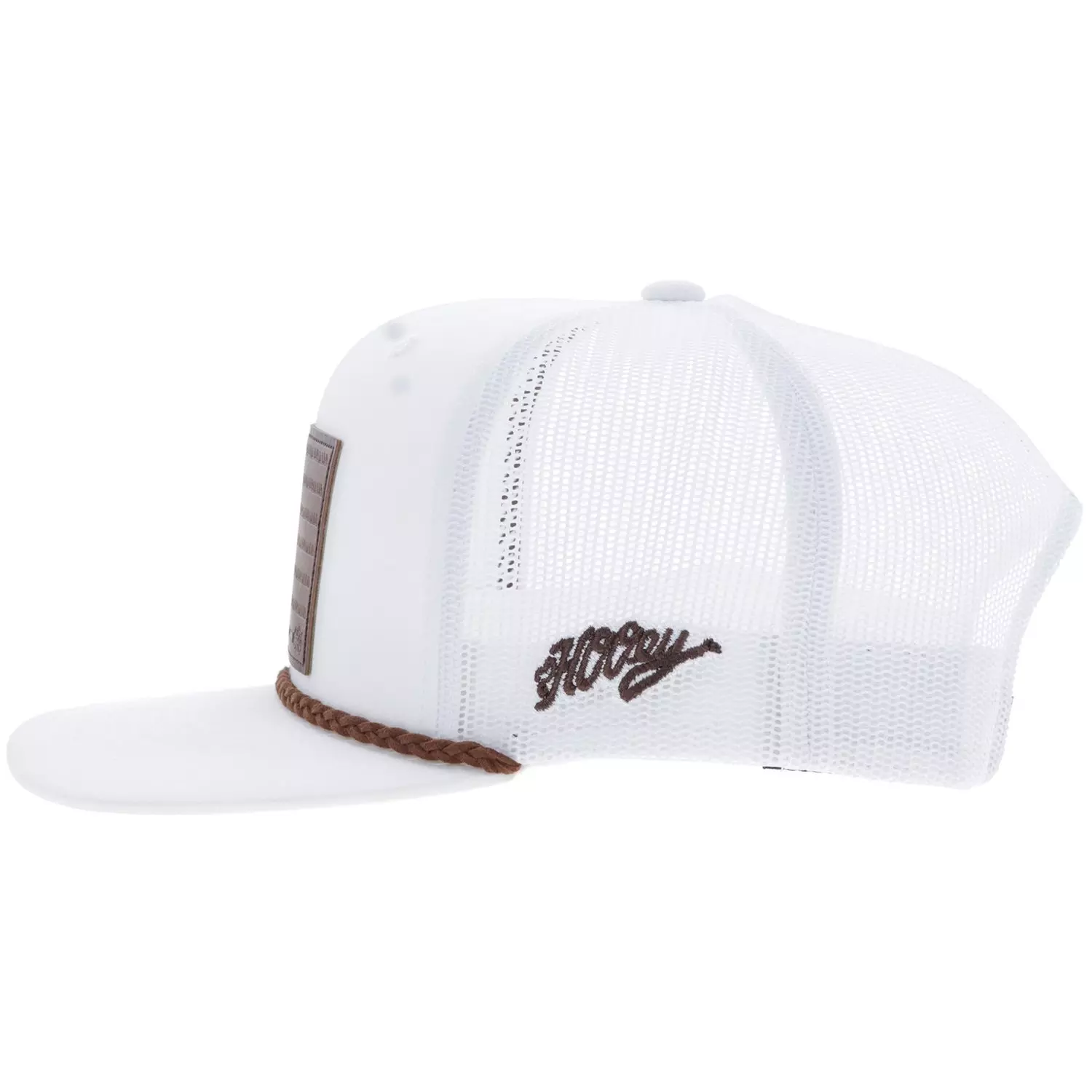 Hooey Liberty Roper Trucker Snapback Cap-White/Navy - WHITE