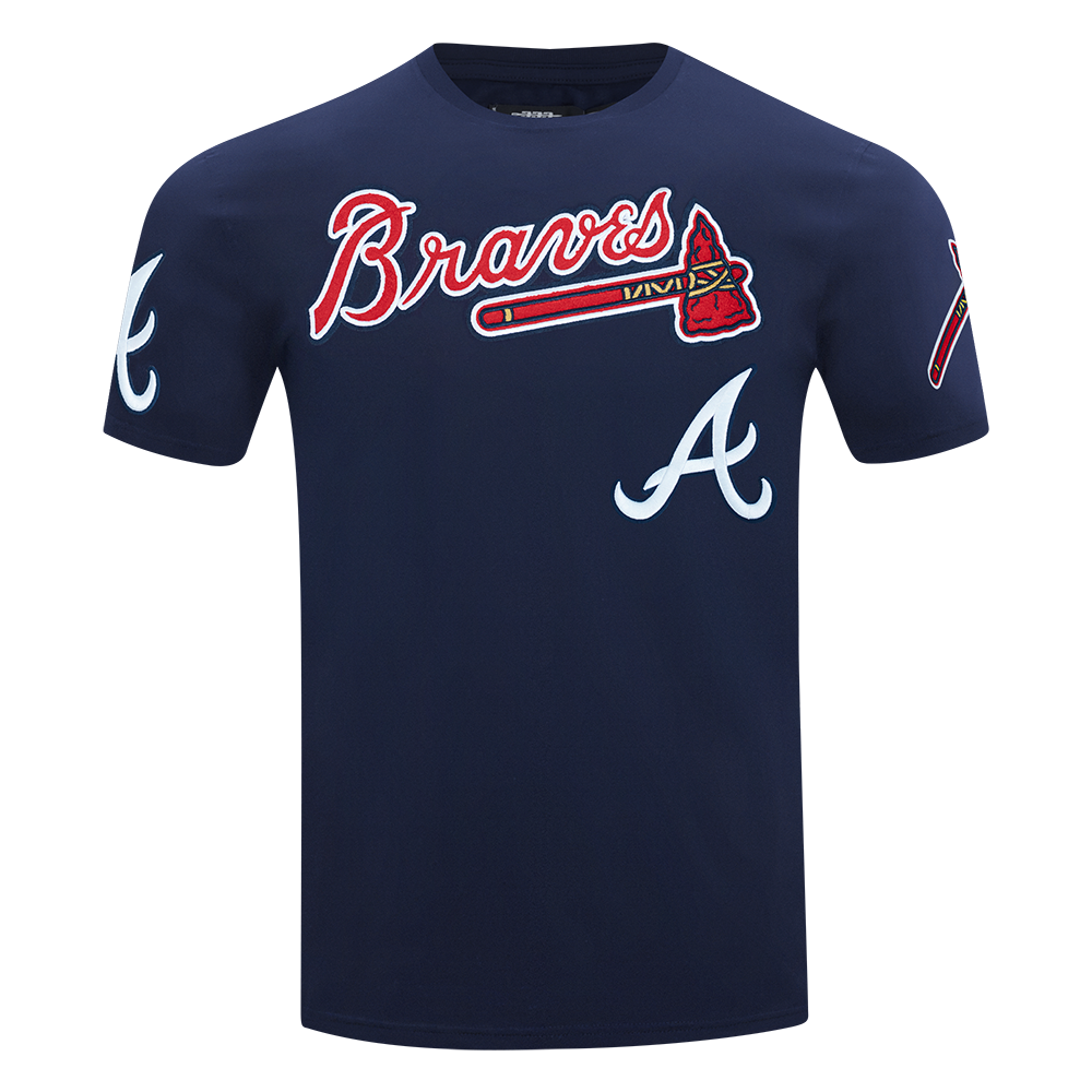 Pro Standard Atlanta Braves Ronald Acuna Jr. Name & Number Short Sleeve Tee-Navy - NAVY Thumbnail View 1
