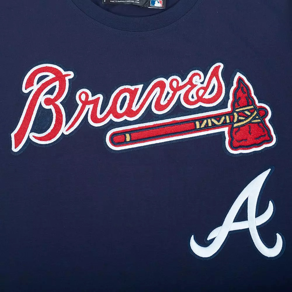 Pro Standard Atlanta Braves Ronald Acuna Jr. Name & Number Short Sleeve Tee-Navy - NAVY