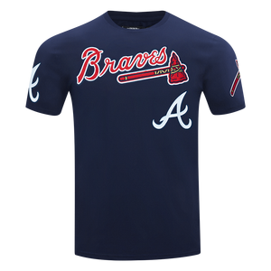 Pro Standard Atlanta Braves Ronald Acuna Jr. Name & Number Short Sleeve Tee-Navy
