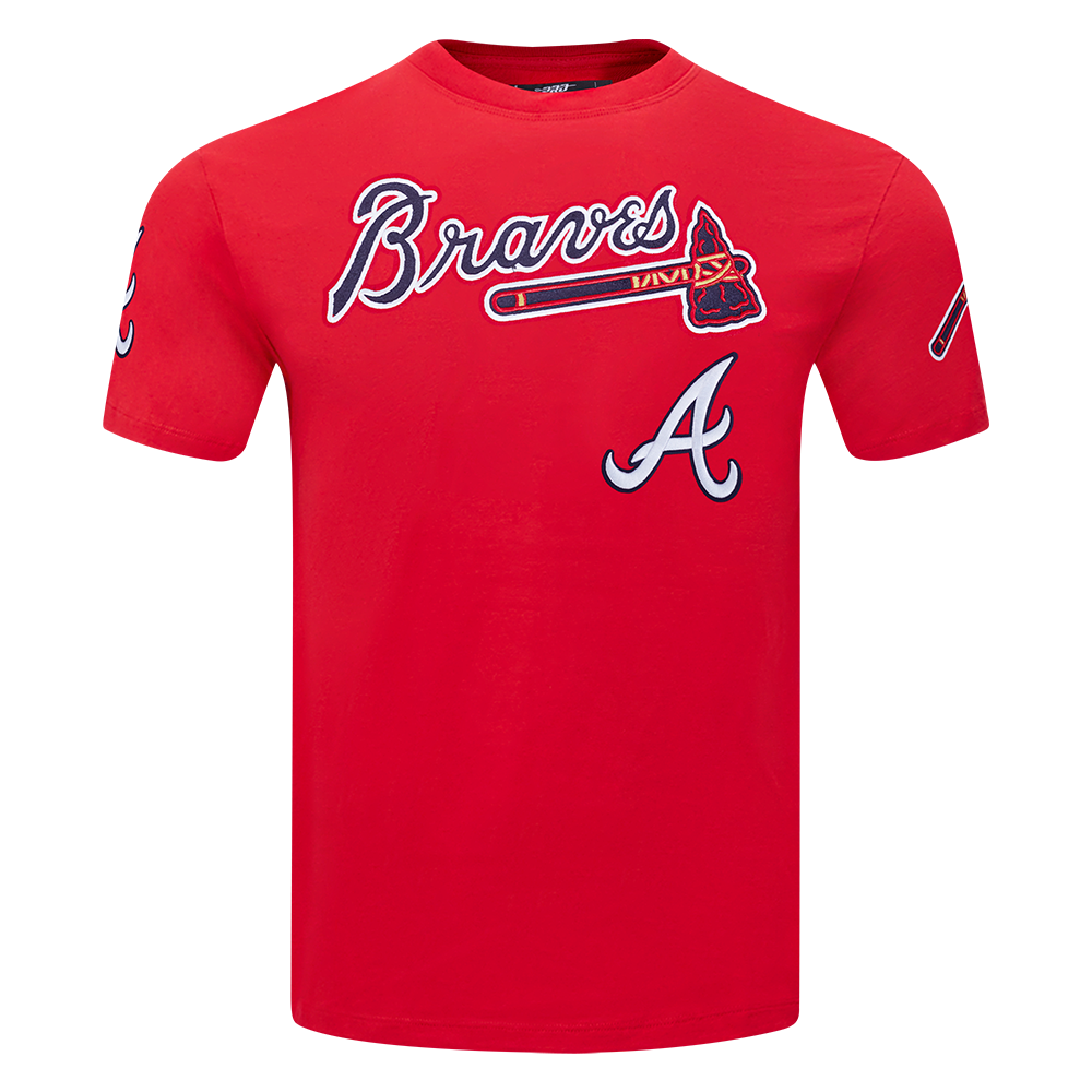 Pro Standard Atlanta Braves Ronald Acuna Jr. Name & Number Short Sleeve Tee-Red - RED Thumbnail View 1