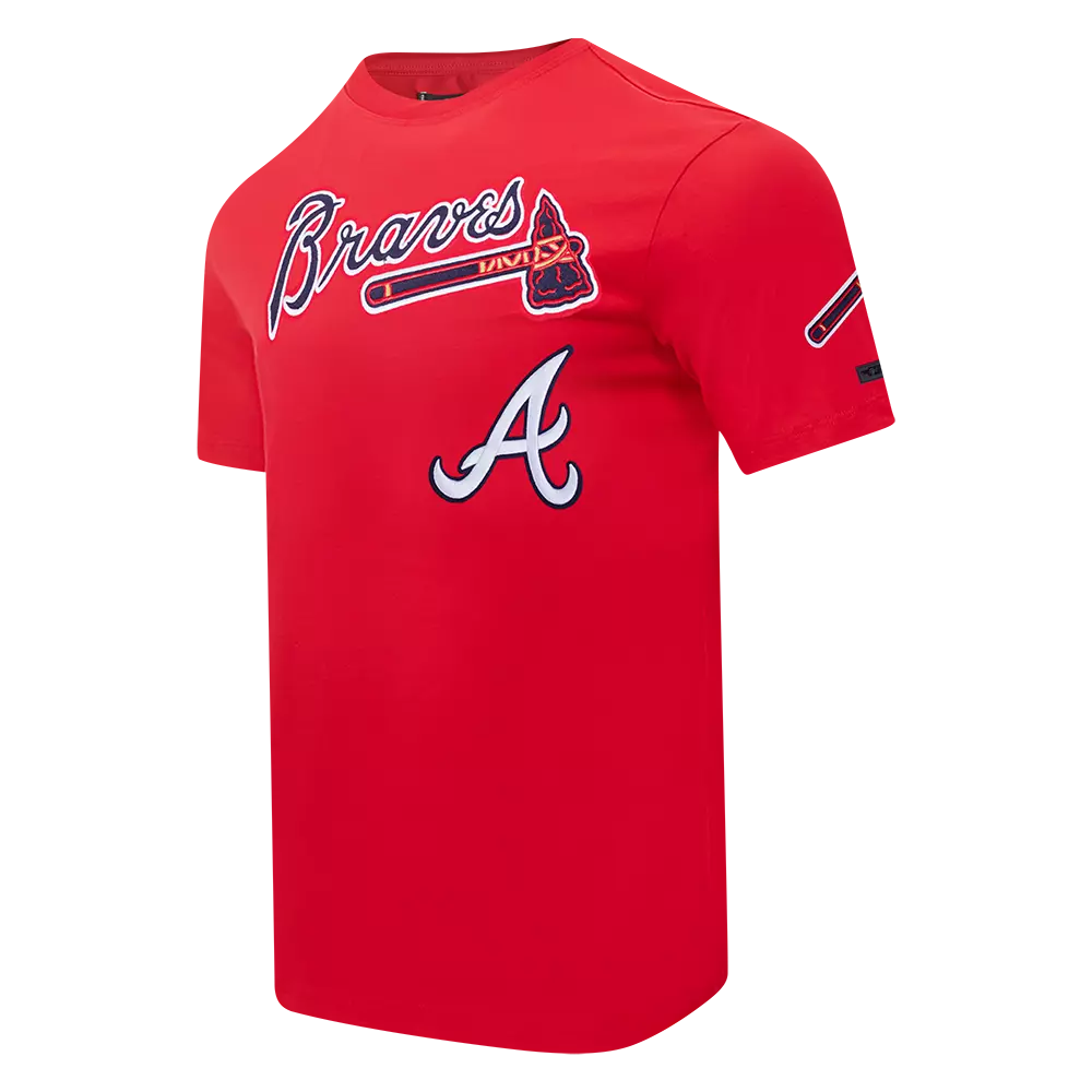 Pro Standard Atlanta Braves Ronald Acuna Jr. Name & Number Short Sleeve Tee-Red - RED