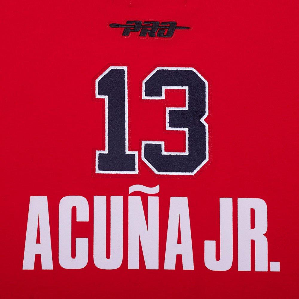 Pro Standard Atlanta Braves Ronald Acuna Jr. Name & Number Short Sleeve Tee-Red - RED Thumbnail View 8