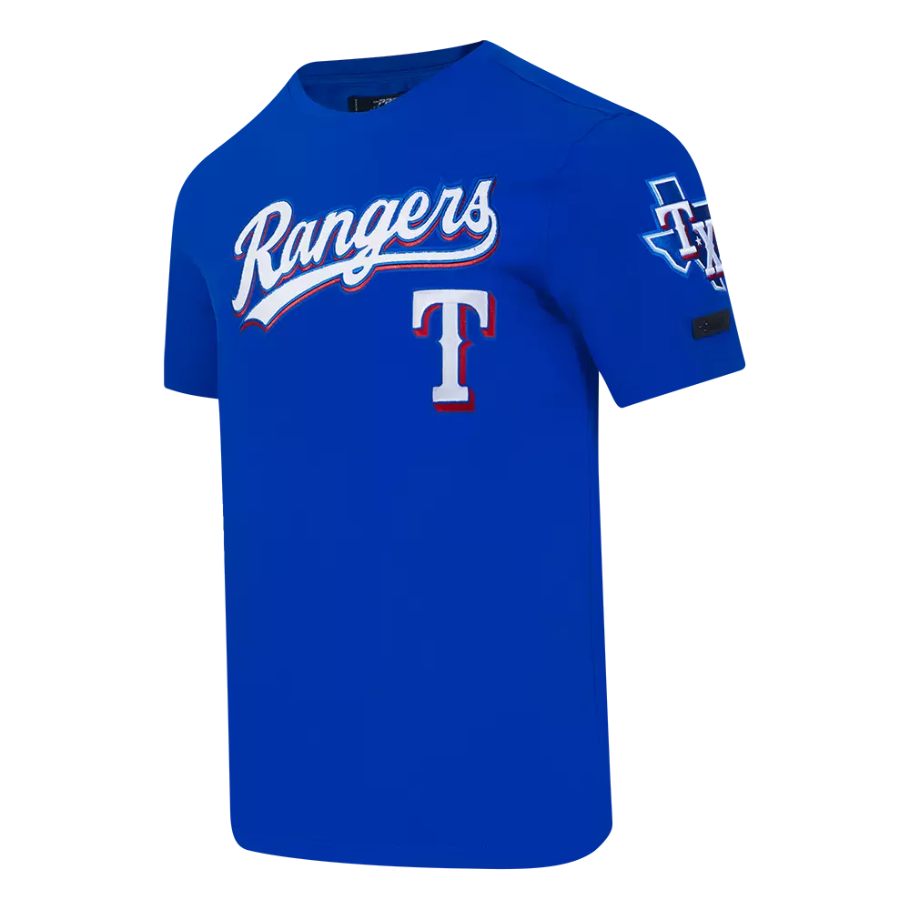 Pro Standard Texas Rangers Corey Seager Name & Number Short Sleeve Tee-Royal - ROYAL