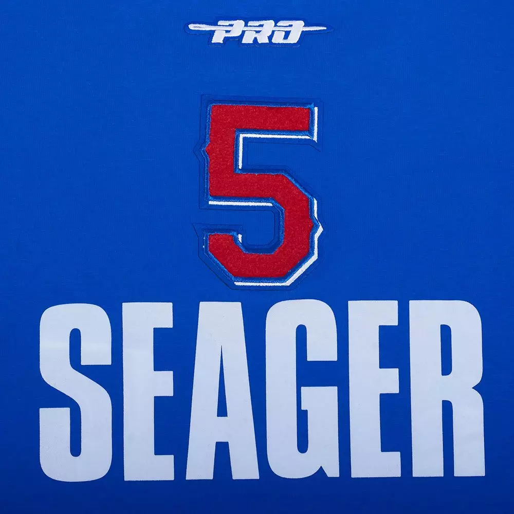 Pro Standard Texas Rangers Corey Seager Name & Number Short Sleeve Tee-Royal - ROYAL