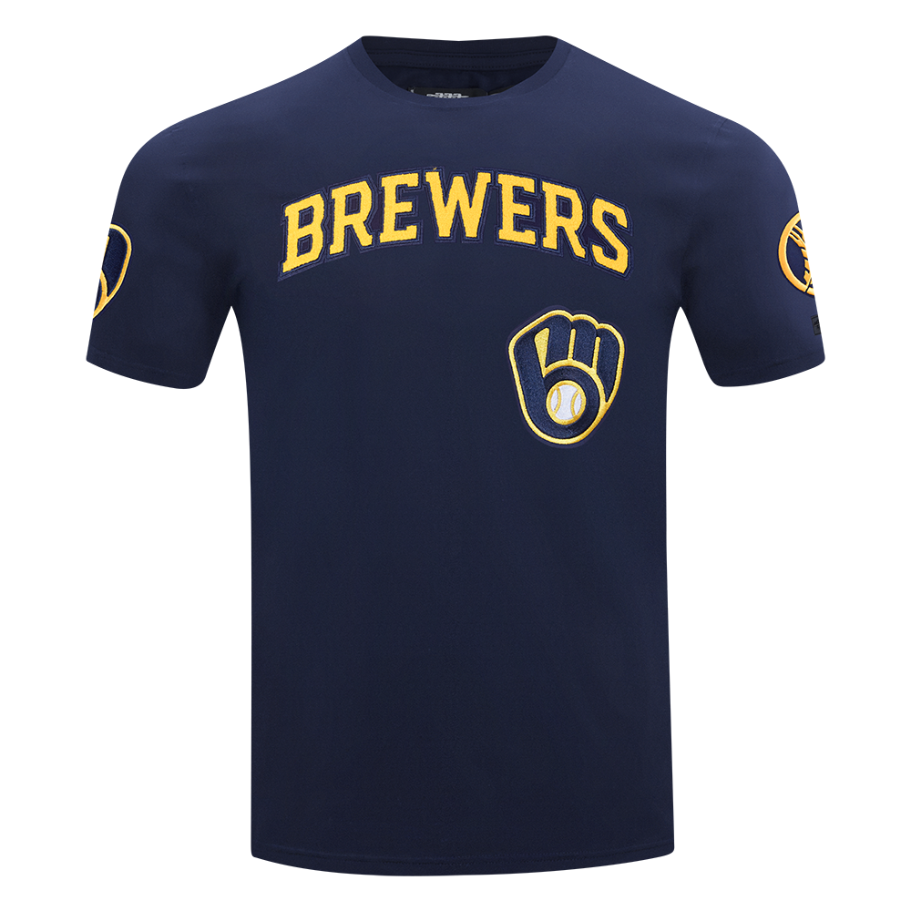 Pro Standard Milwaukee Brewers Christian Yelich Classic Short Sleeve Tee-Navy - NAVY Thumbnail View 1
