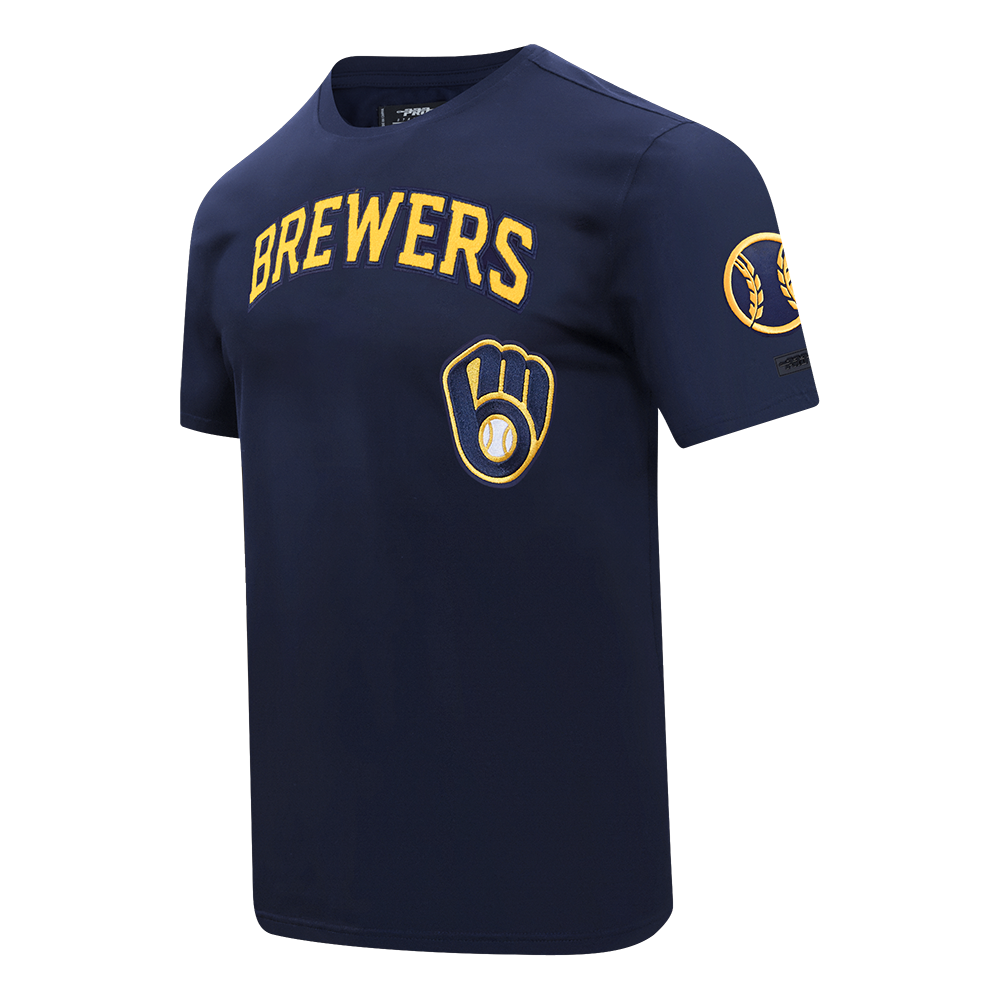 Pro Standard Milwaukee Brewers Christian Yelich Classic Short Sleeve Tee-Navy - NAVY Thumbnail View 3