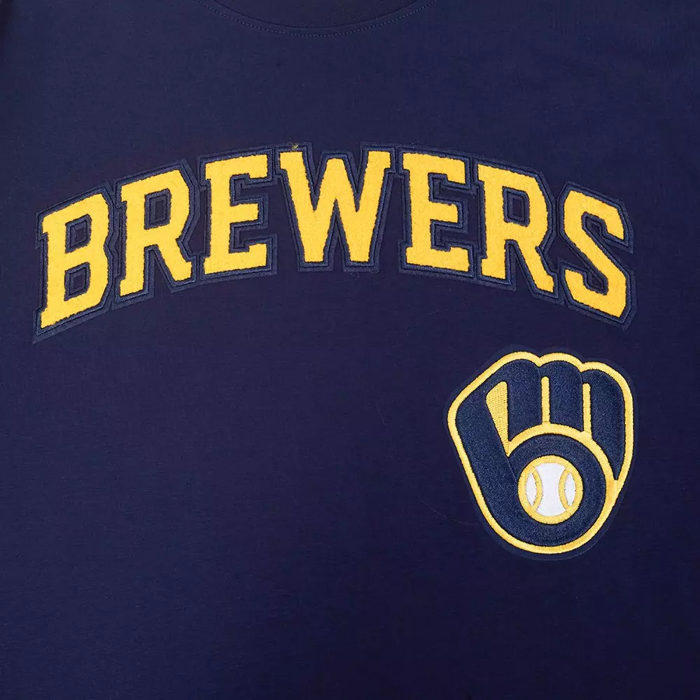 Pro Standard Milwaukee Brewers Christian Yelich Classic Short Sleeve Tee-Navy - NAVY