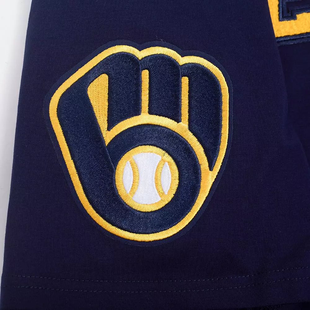 Pro Standard Milwaukee Brewers Christian Yelich Classic Short Sleeve Tee-Navy - NAVY
