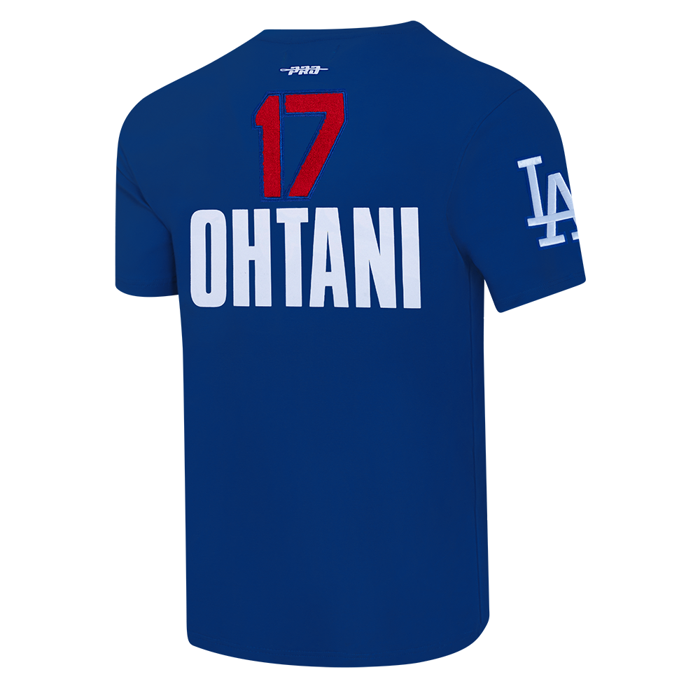 Pro Standard Los Angeles Dodgers Shohei Ohtani #17 Classic Short Sleeve Tee-Royal - ROYAL Thumbnail View 4