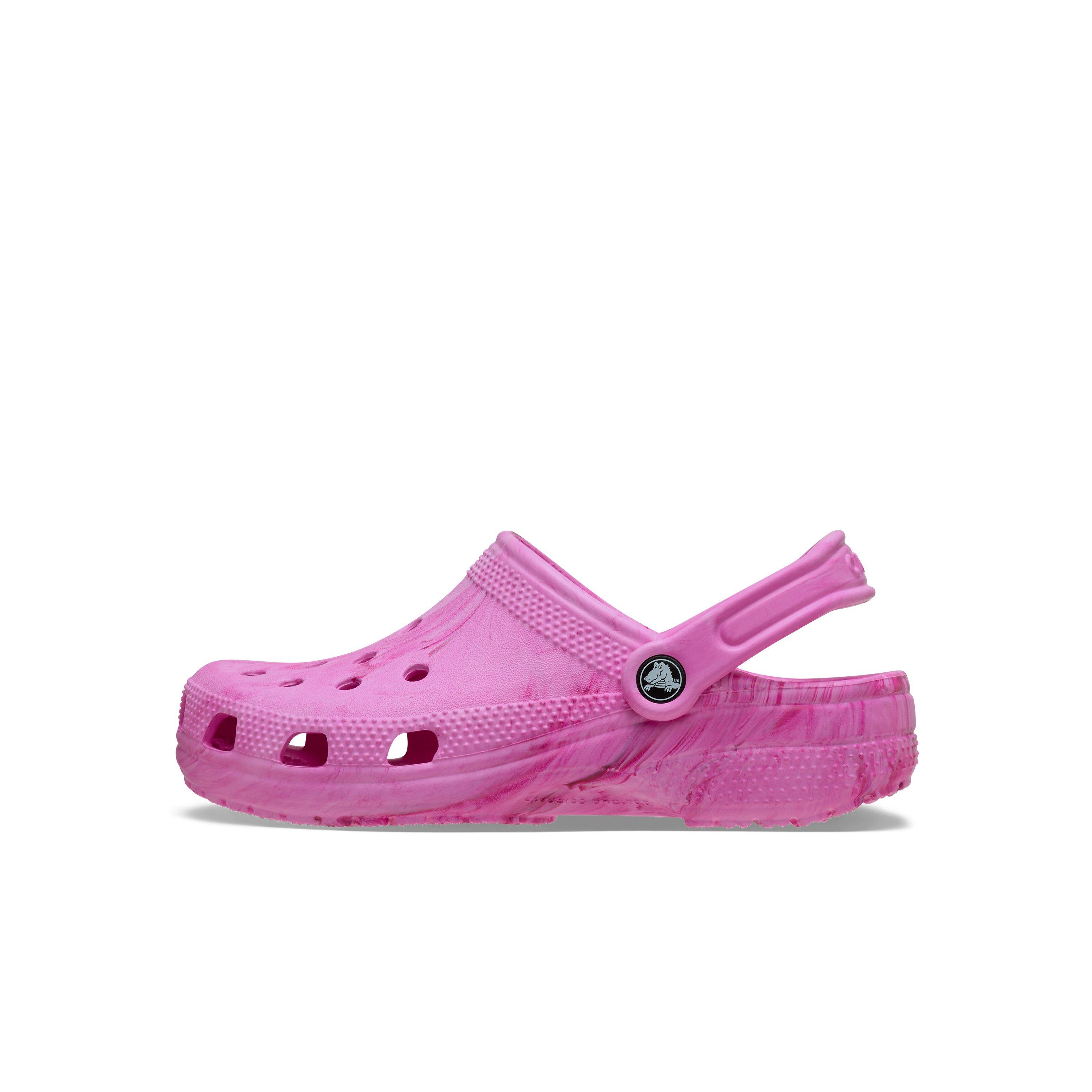 Crocs Classic Grade School Girls' "Pink Marble" Clog
