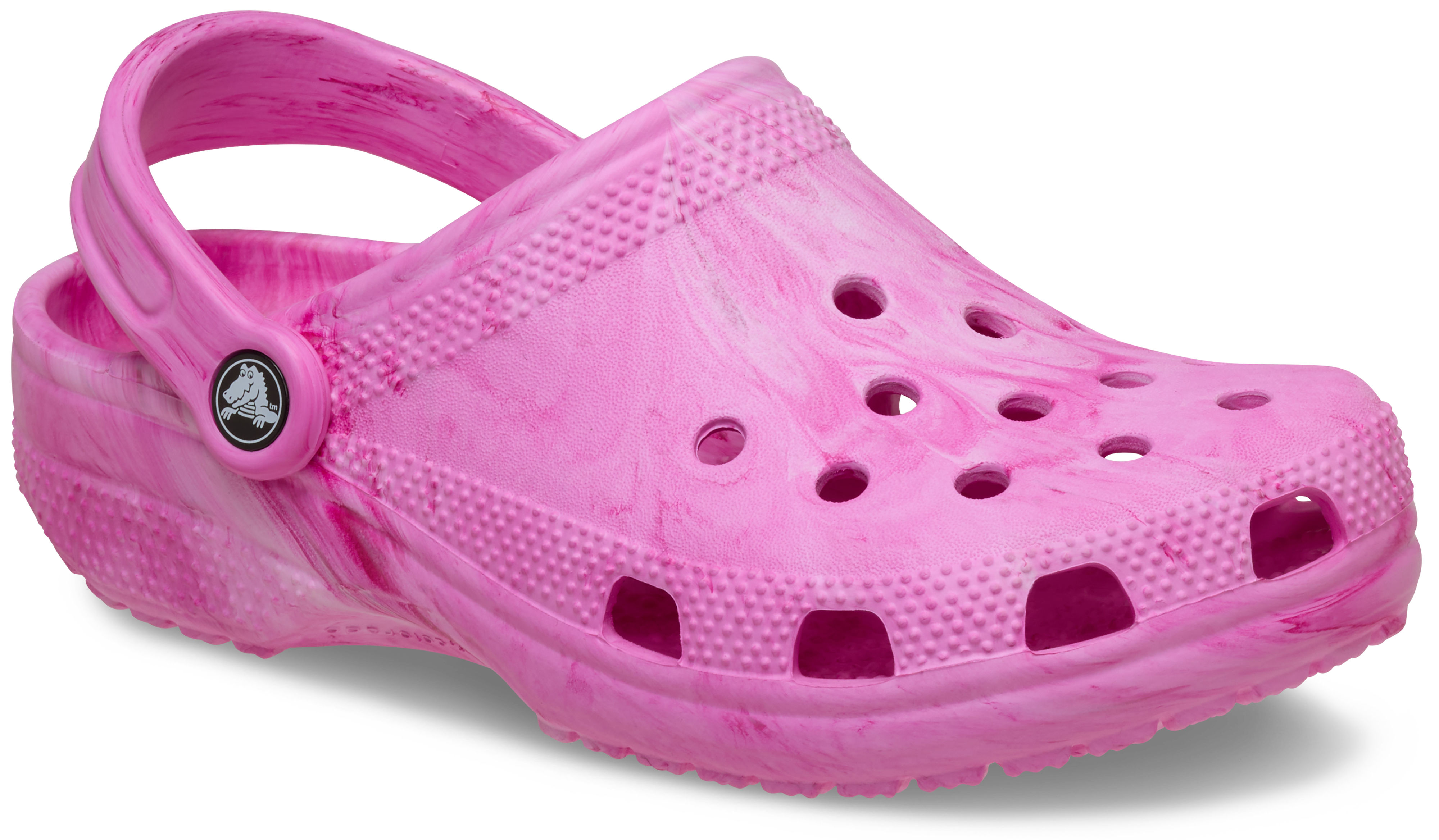 Crocs Classic Grade School Girls' "Pink Marble" Clog