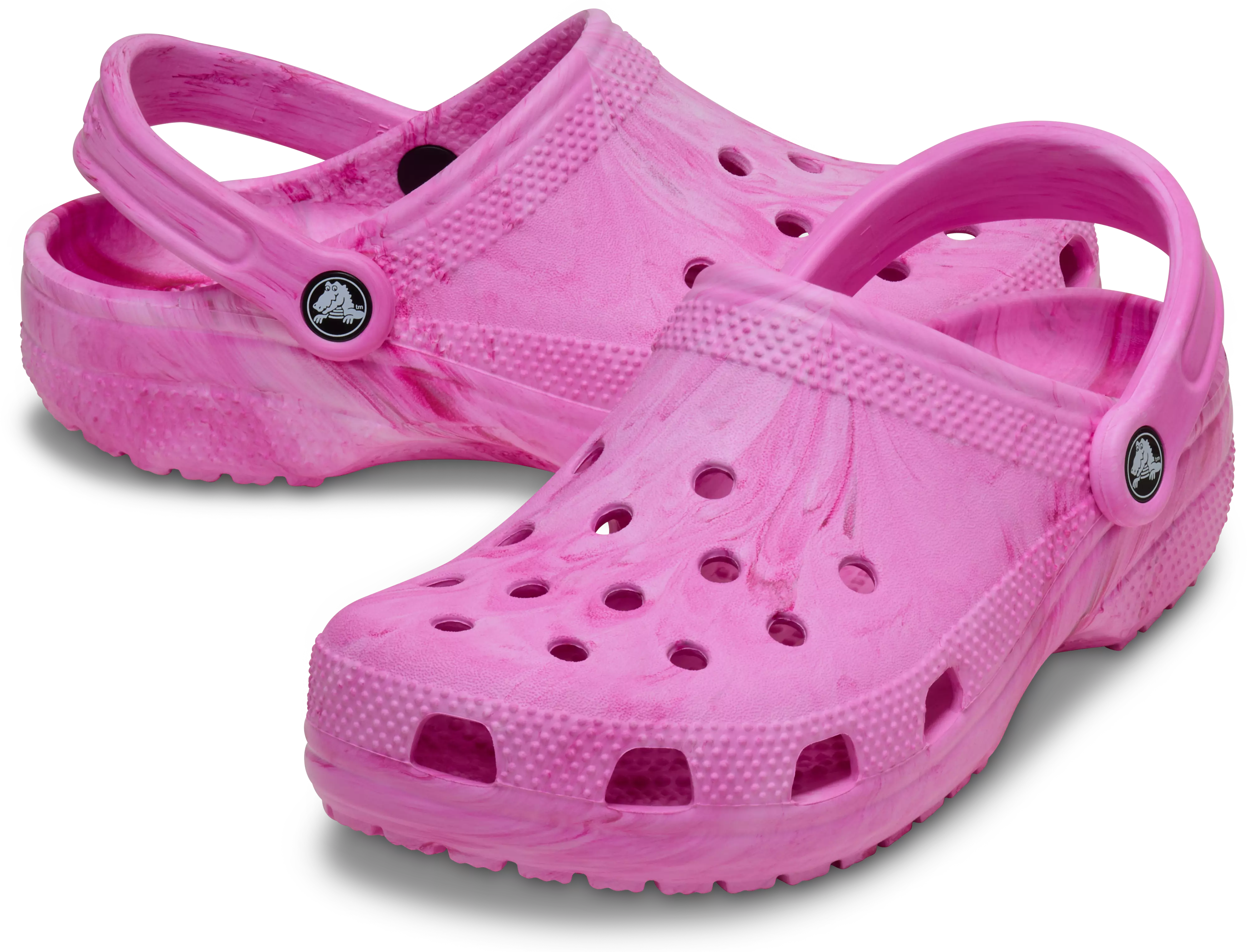 Crocs Classic "Pink Marble" Grade School Girls' Clog - PINK