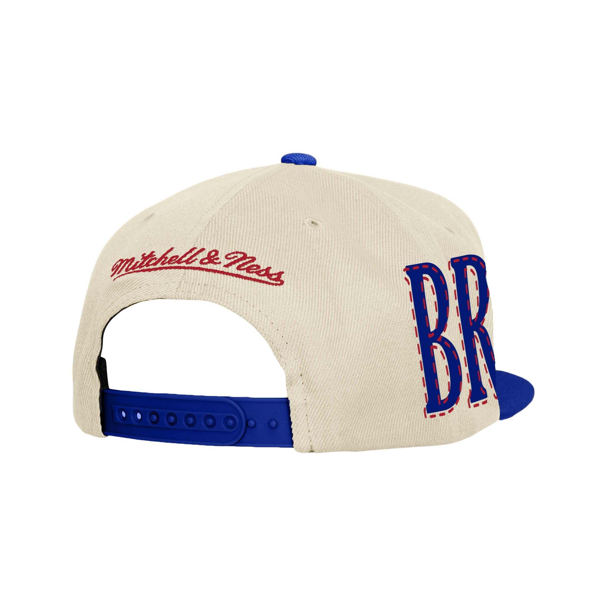 Mitchell & Ness Atlanta Braves Across The Board Cream Snapback Hat