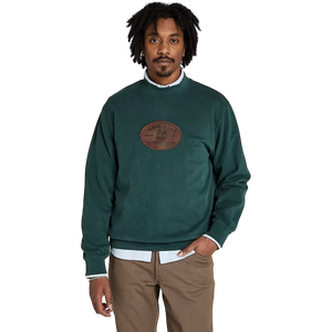 Timberland Men's Leather Badge Crew Sweatshirt