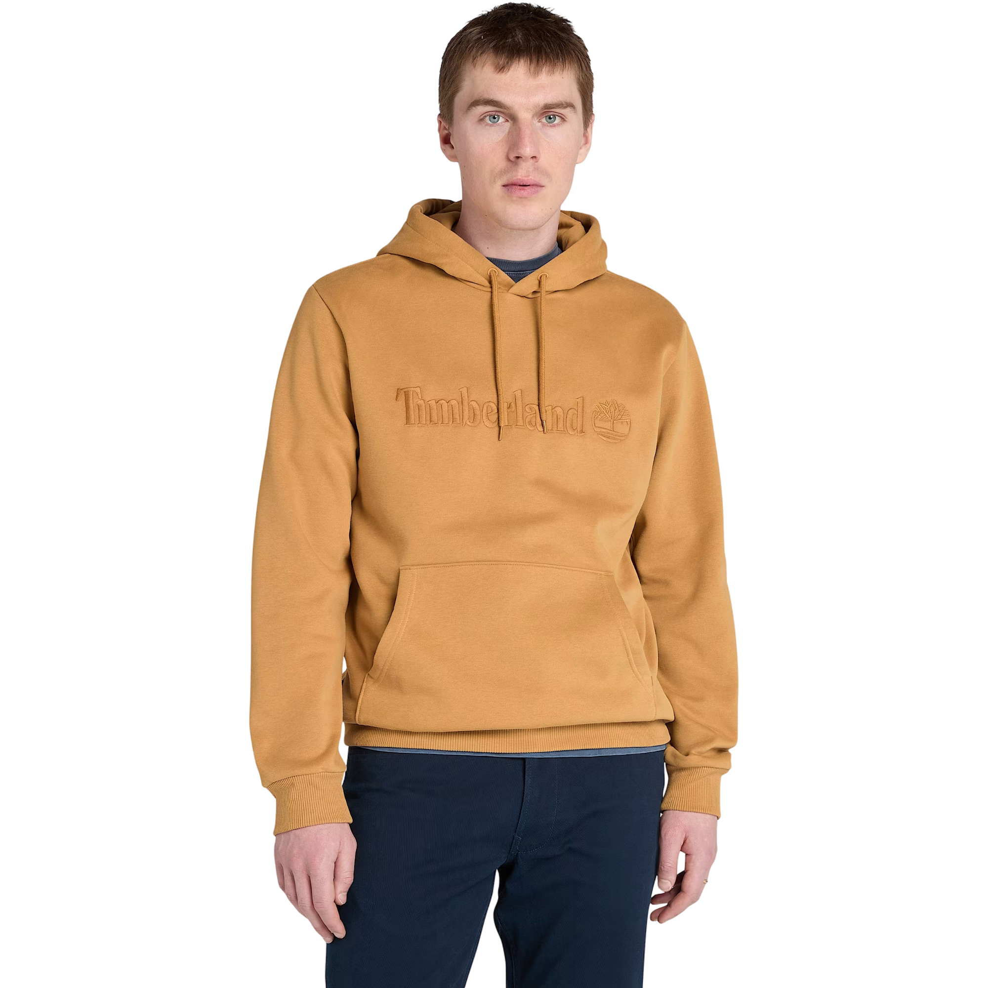 Timberland Men's Hampthon Embroidered Pullover Hoodie - WHEAT Thumbnail View 1