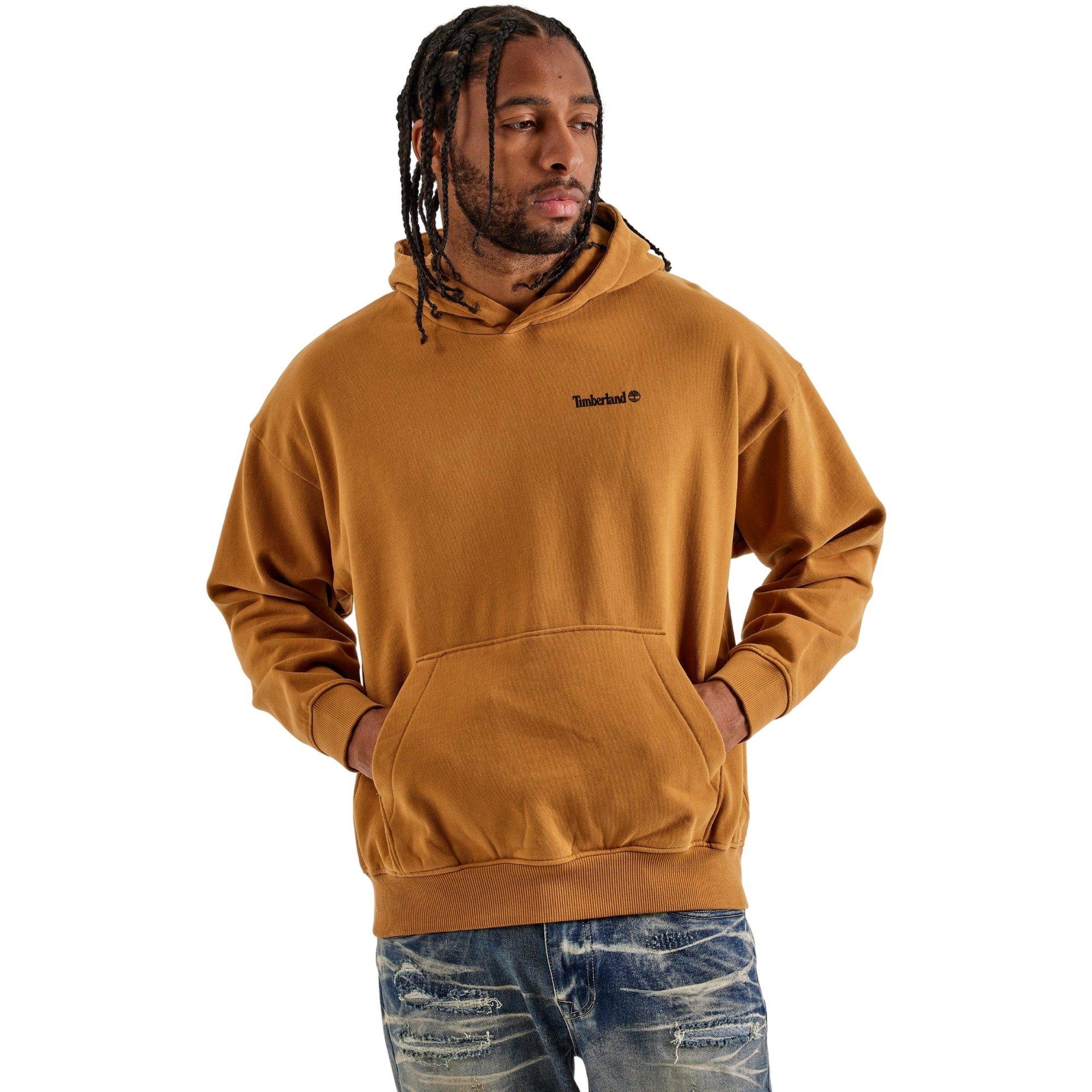 Timberland Men's Footprint Fleece Pullover Hoodie - WHEAT Thumbnail View 1