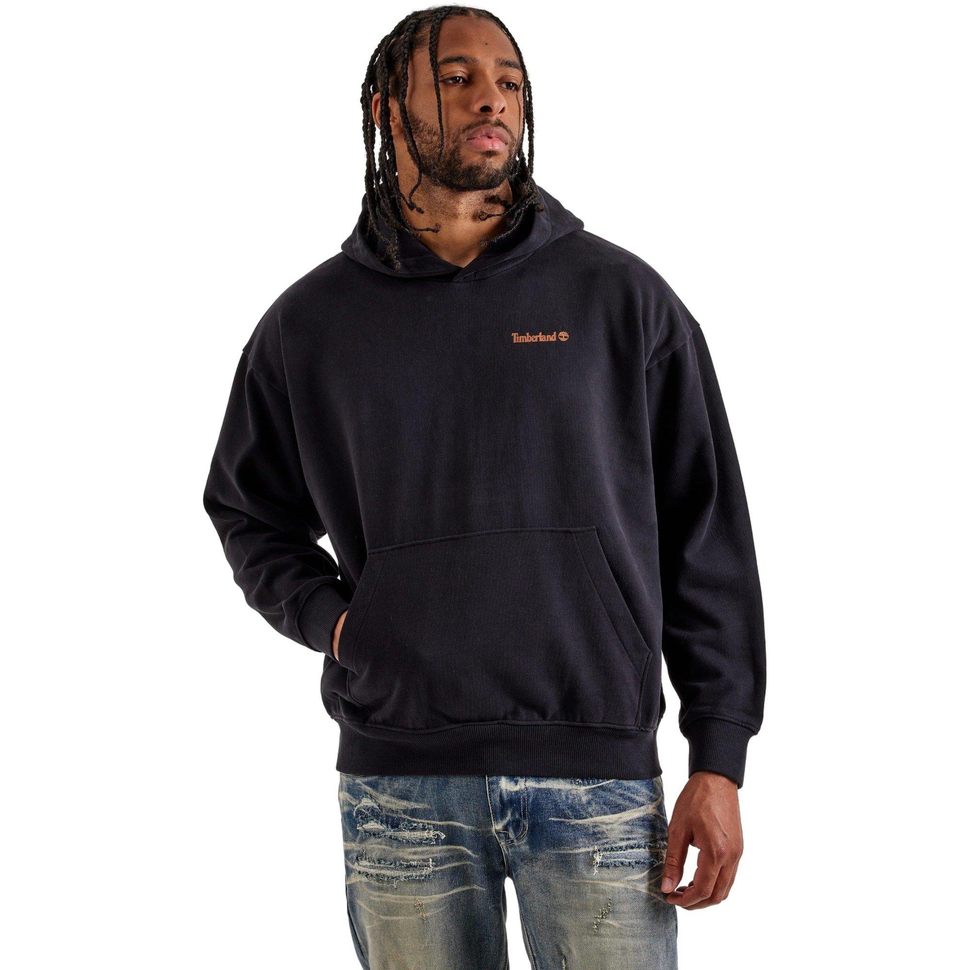 Timberland Men's Footprint Pullover Hoodie - BLACK Thumbnail View 1
