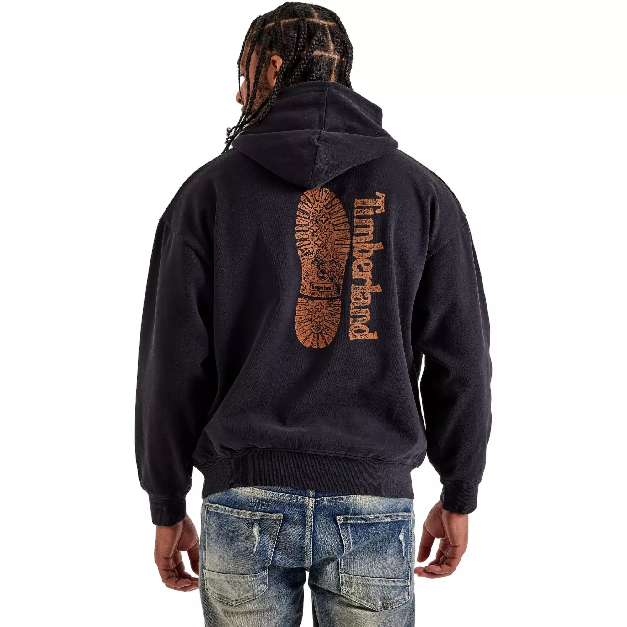 Timberland Men's Footprint Pullover Hoodie - BLACK