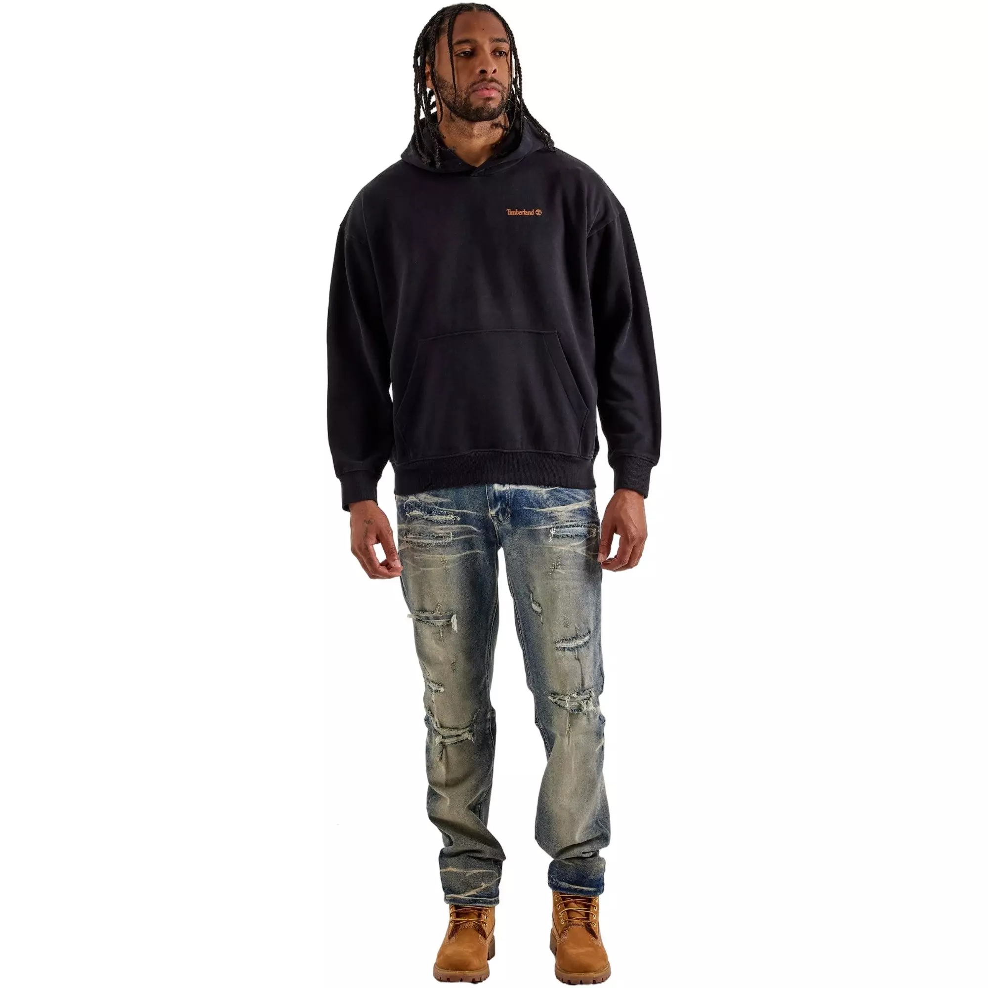 Timberland Men's Footprint Pullover Hoodie - BLACK