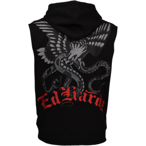 Ed Hardy Men's Swallows Fleece Cut Off Hoodie - Black