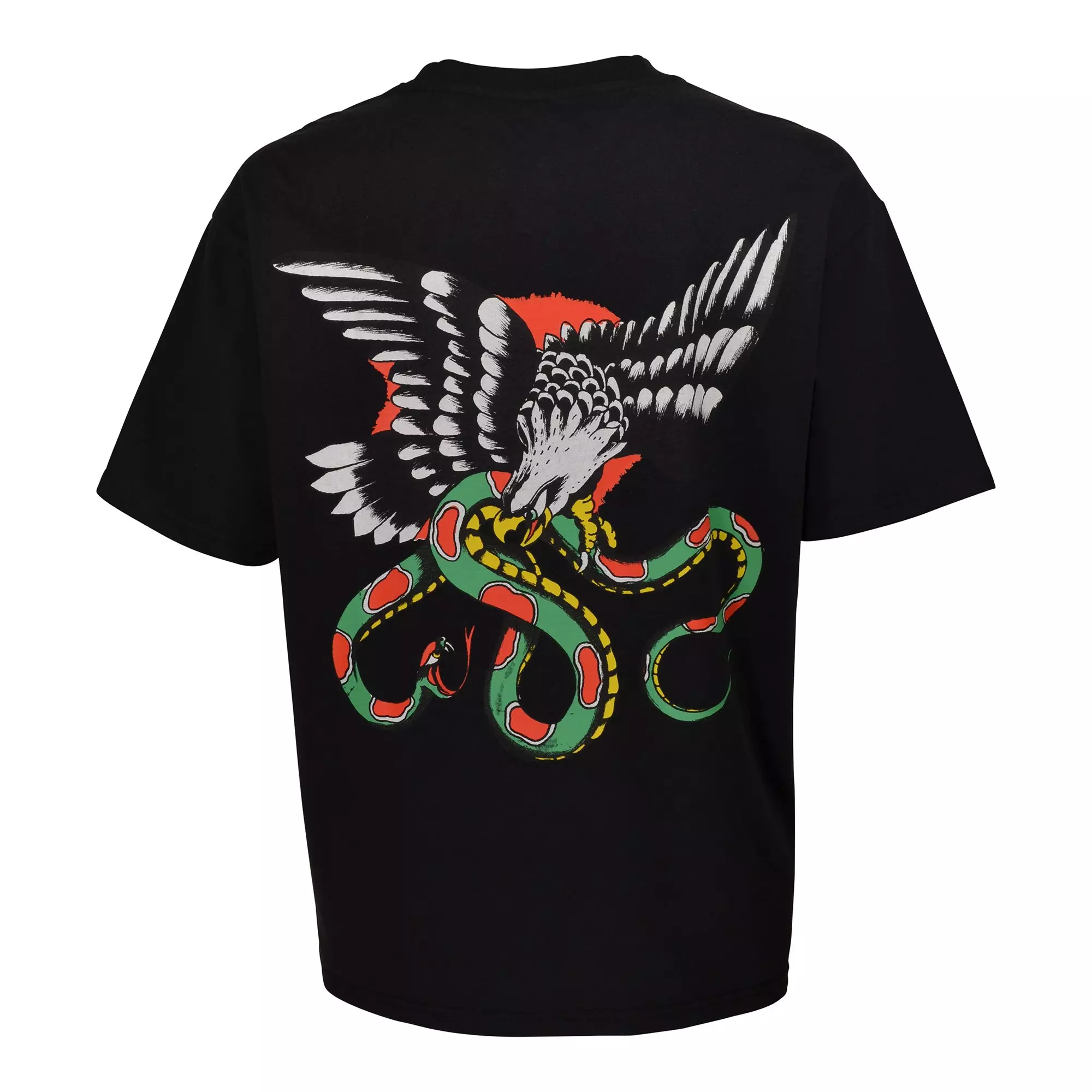 Ed Hardy Men's Eagle Snake Boxy Tee - Vintage Black - BLACK