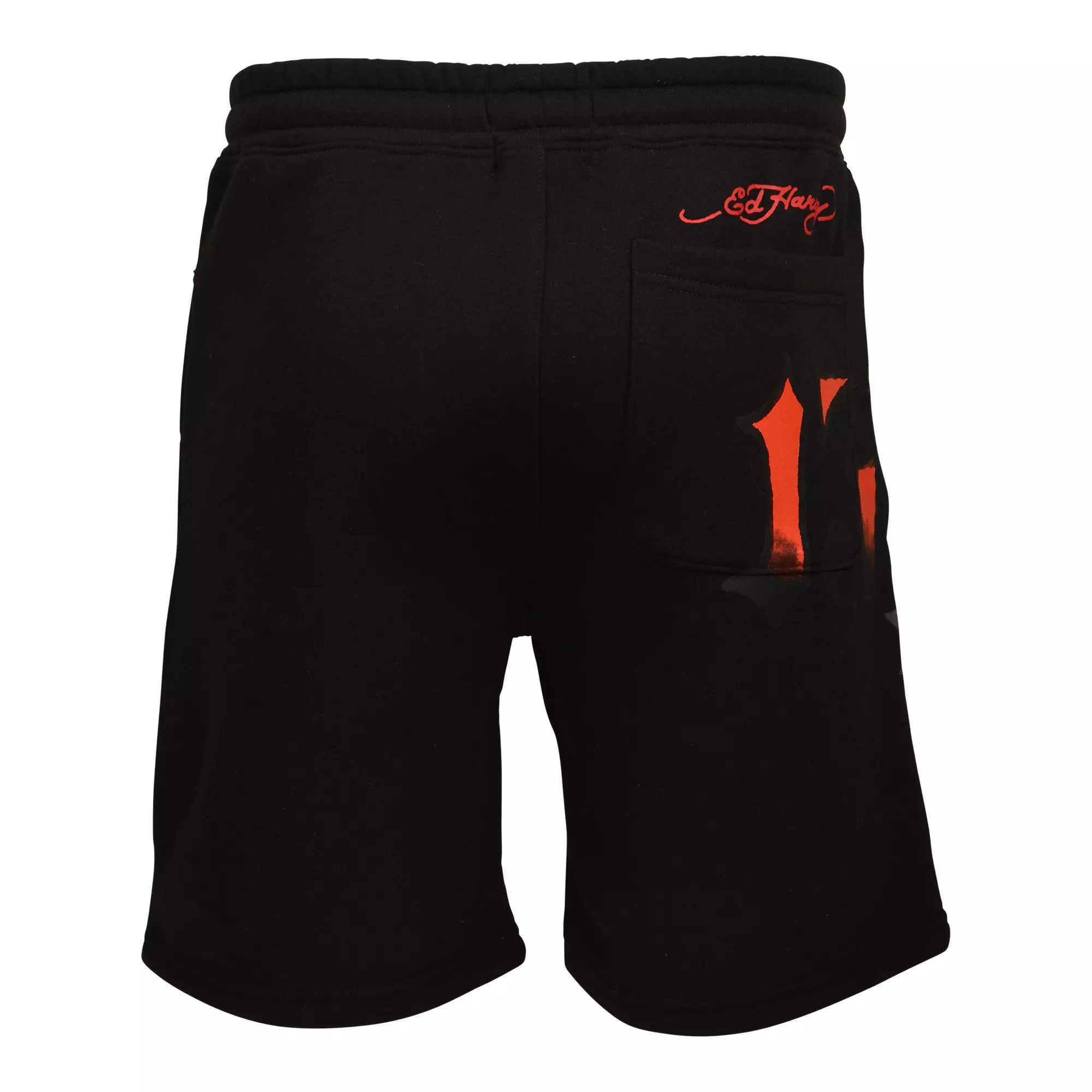 Ed Hardy Men's Swallows Fleece Shorts - Black - BLACK